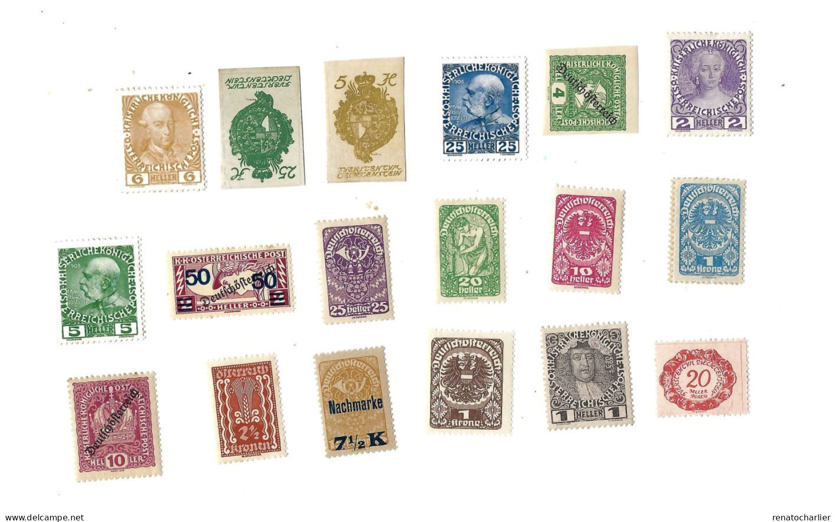 Collection De 30 Timbres  MH,Neufs Avec Charnière.Quelques Liechtenstein. - Collections