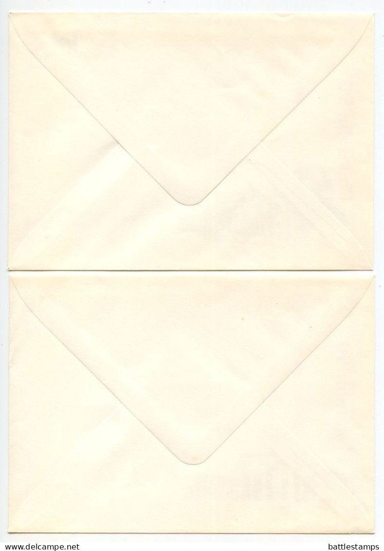 Germany, East 1990 2 Different Mint 50pf. Brandenburg Gate Postal Envelopes, Philatelia '90 - Briefomslagen - Ongebruikt