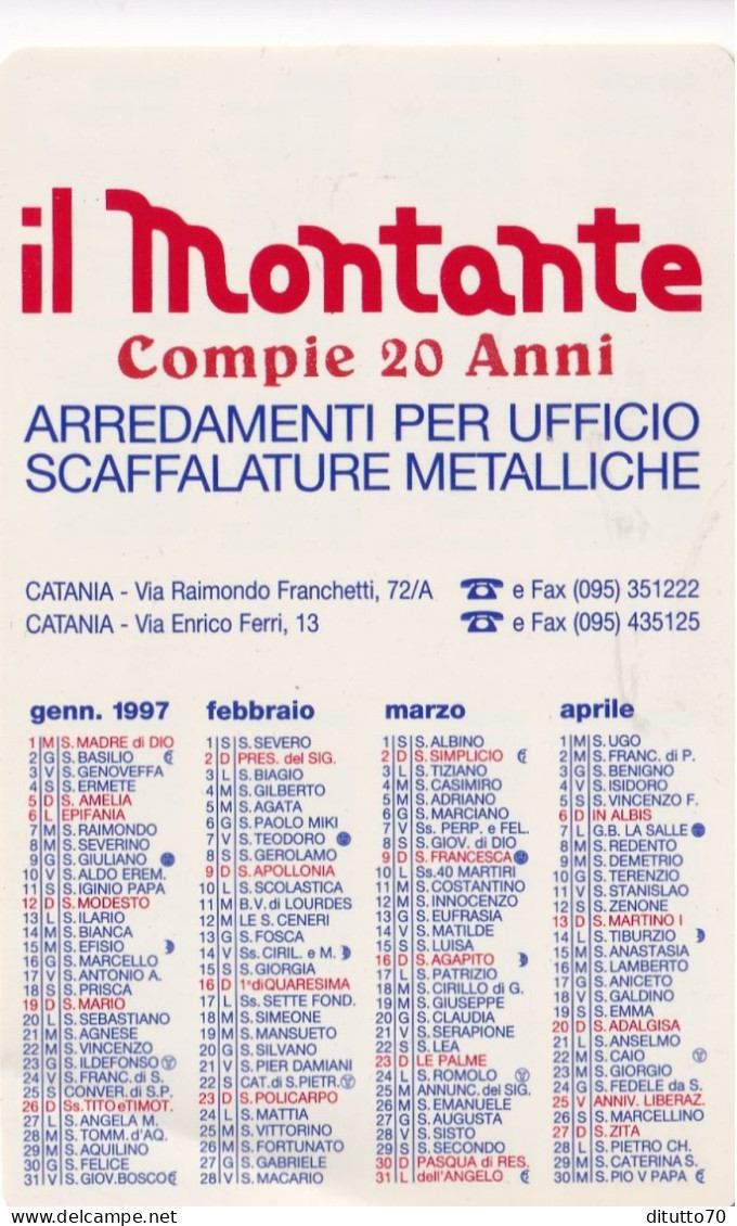 Calendarietto - Il Montante - Catania - Anno 1997 - Petit Format : 1991-00