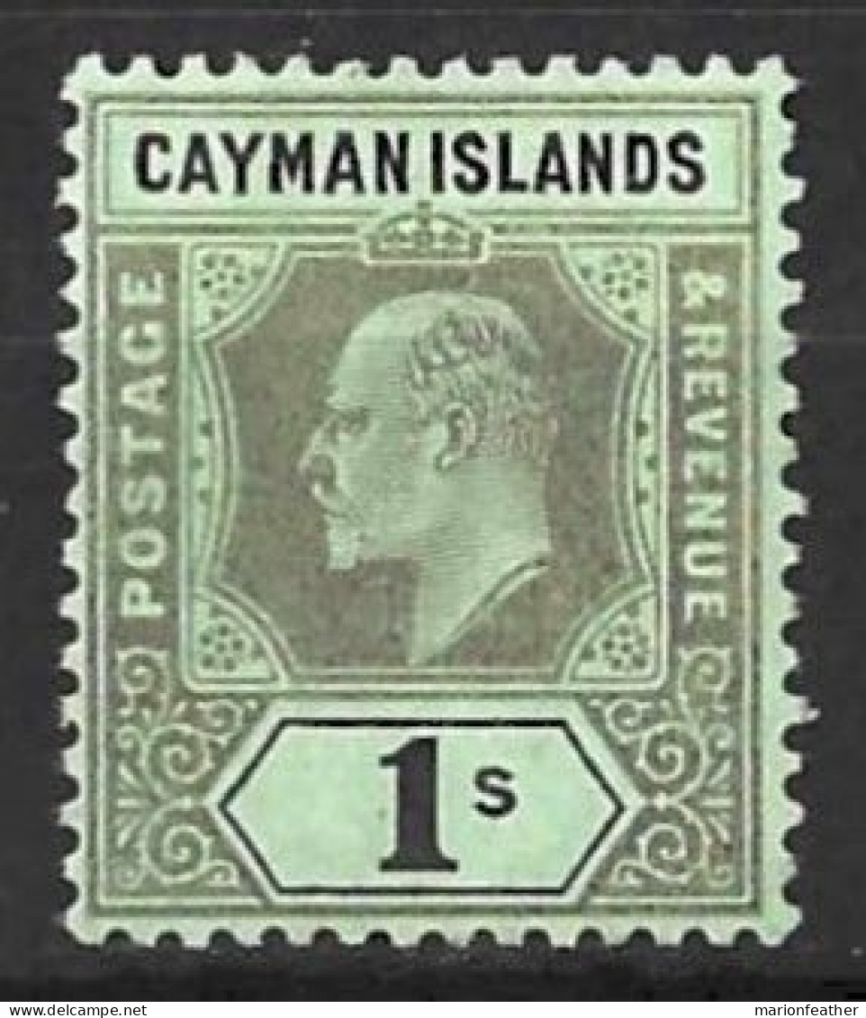 CAYMAN Is....KING EDWARD VII...(1901-10..)...." 1907..".....1/-.......SG31......(CAT.VAL.£9..)....... ,MH. - Iles Caïmans