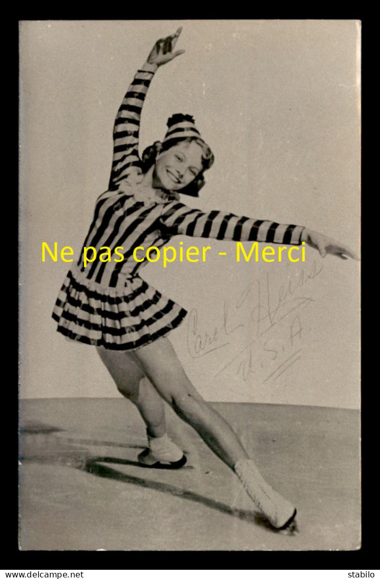 SPORTS - PATINAGE - CAROL HEISS, PATINEUSE AMERICAINE, CHAMPIONNE OLYMPIQUE EN 1960 - AUTOGRAPHE - CARTE PHOTO ORIGINALE - Figure Skating