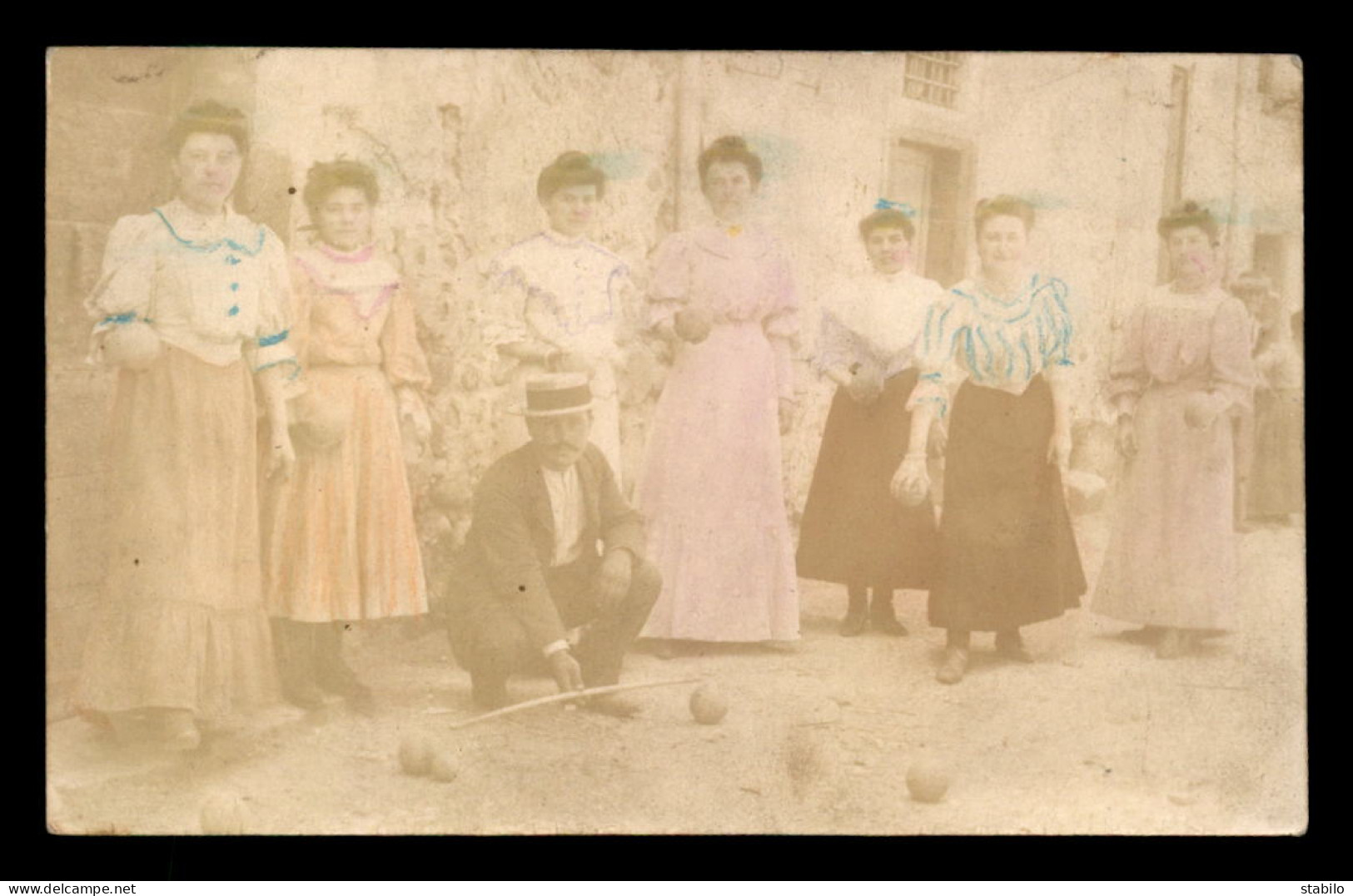 SPORTS - PETANQUE - PARTIE FEMININE - CARTE PHOTO ORIGINALE - Boule/Pétanque