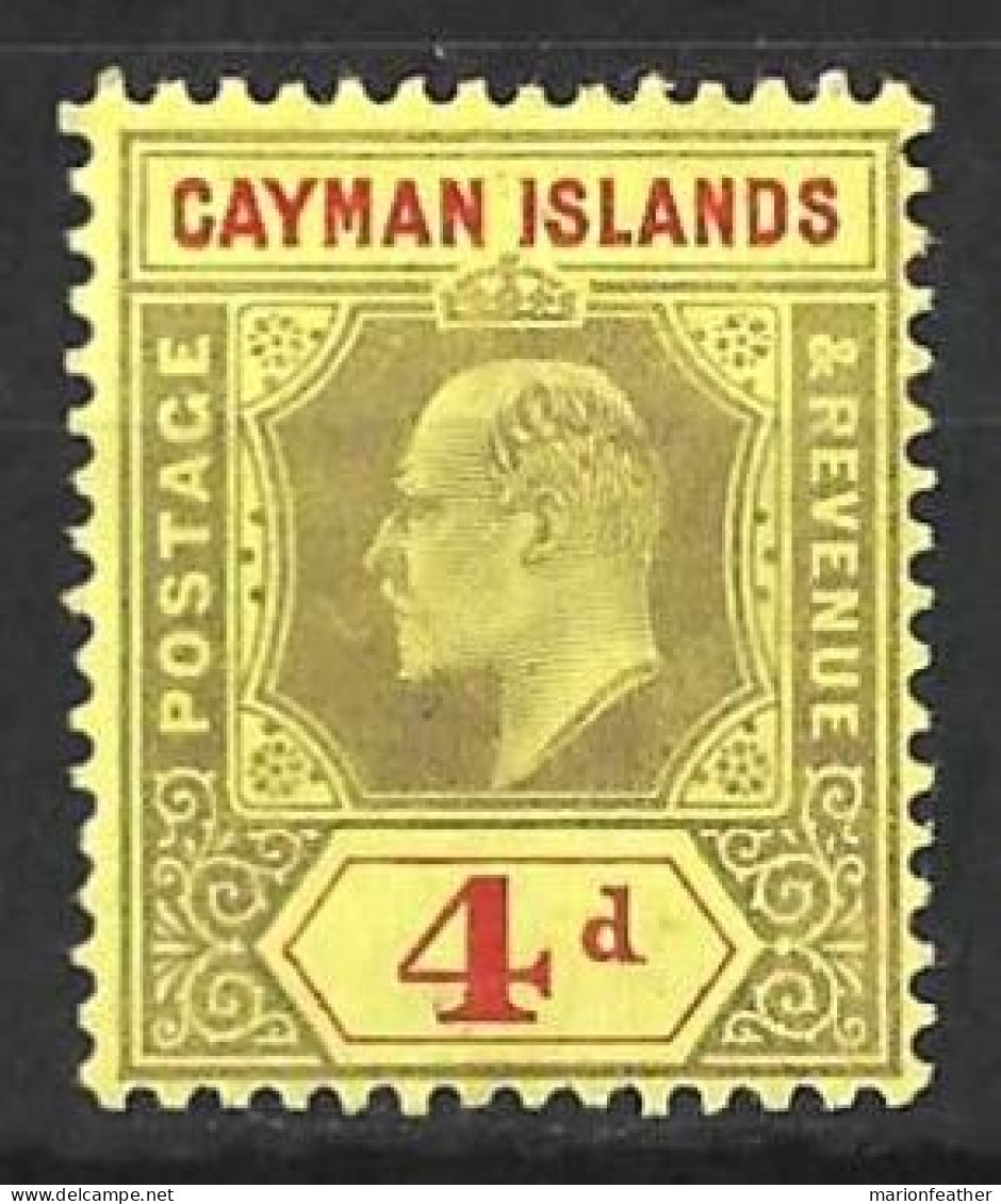 CAYMAN Is....KING EDWARD VII...(1901-10..)........4d.......SG29......(CAT.VAL.£60....)....... ,MH. - Iles Caïmans