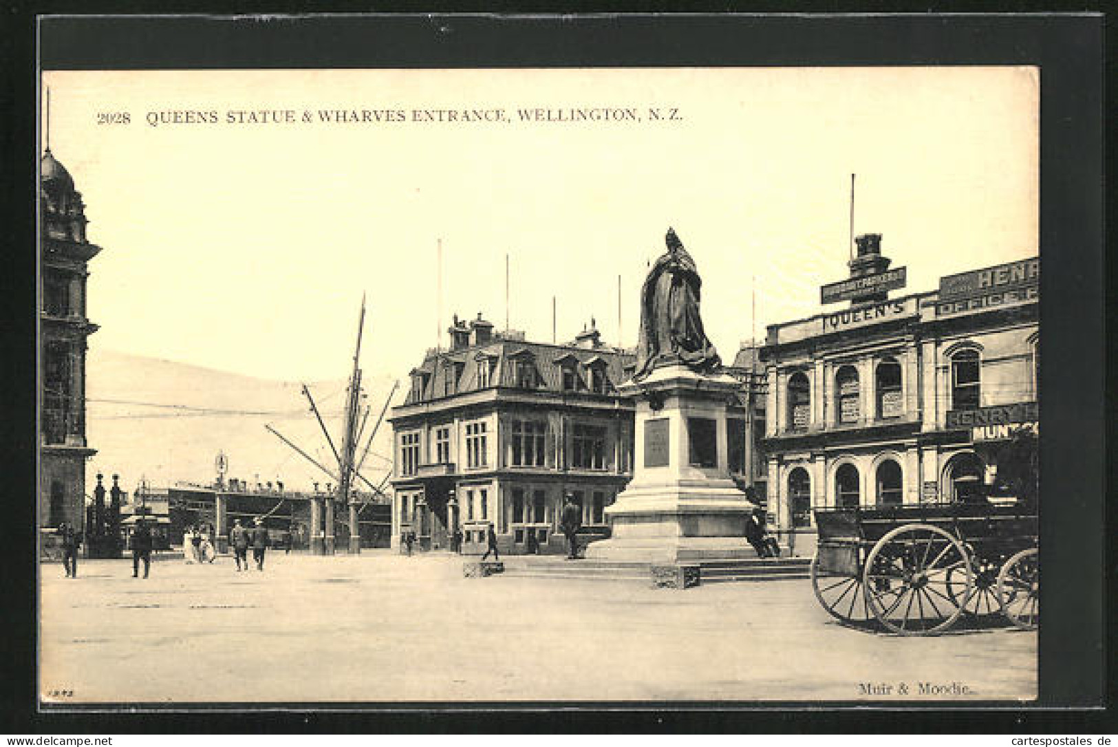 AK Wellington, Queens Statue And Wharves Entrance  - Nouvelle-Zélande