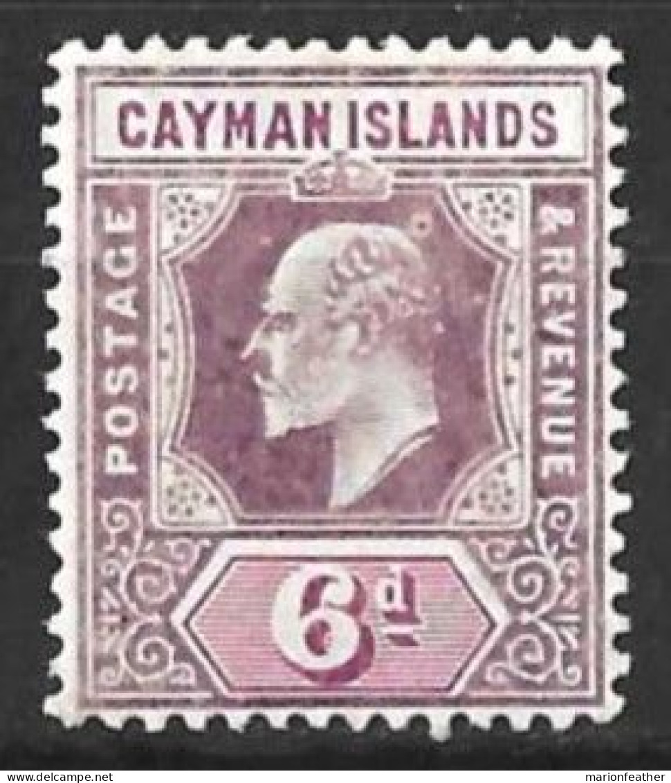 CAYMAN Is....KING EDWARD VII...(1901-10..)........6d.......SG30......PURPLE VIOLET........ ,MH. - Caimán (Islas)