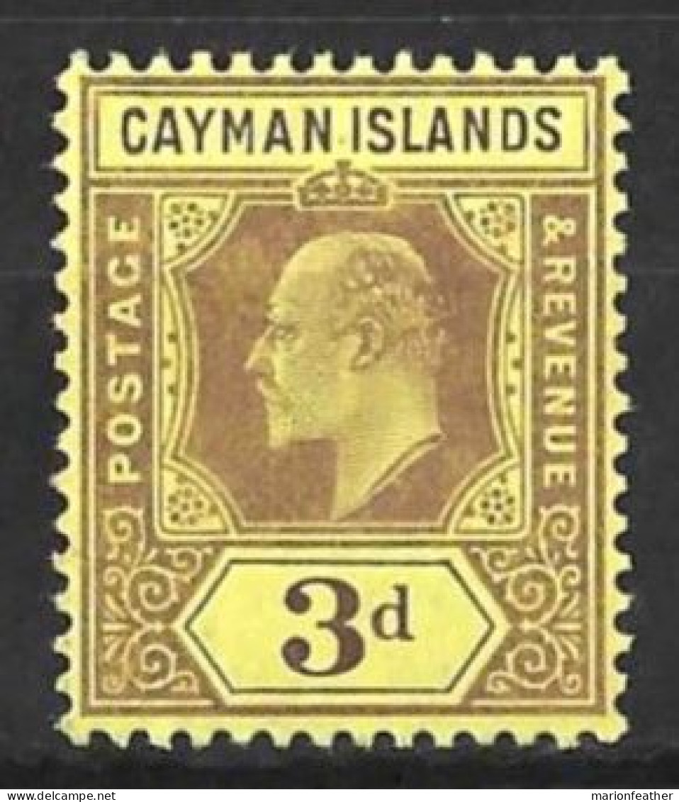 CAYMAN Is....KING EDWARD VII...(1901-10..)........3d.......SG28........ ,MH. - Kaimaninseln