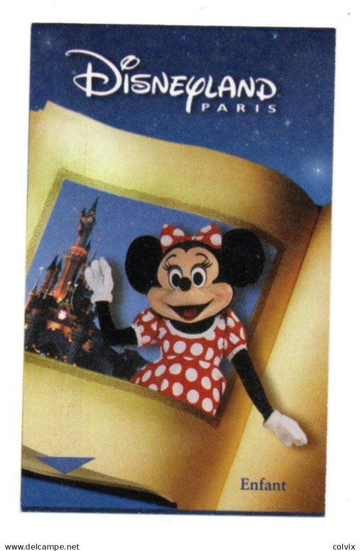 FRANCE PASSEPORT DISNEYLAND PARIS MINNIE Date 22/12/2001 - Disney