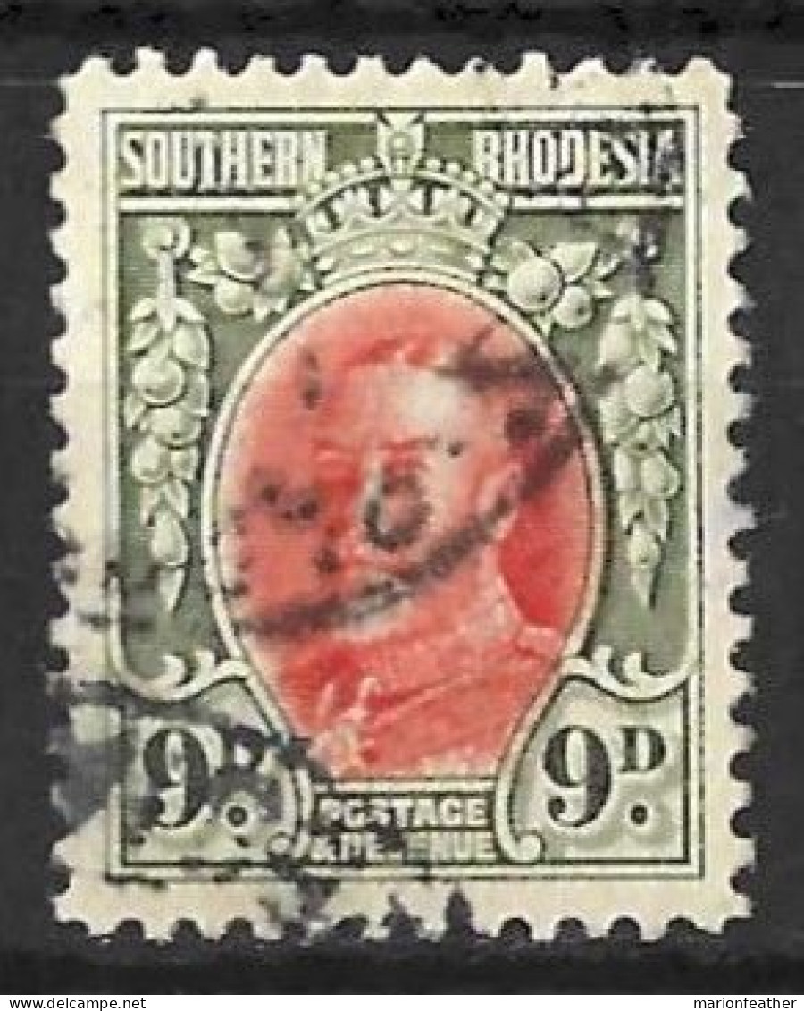 SOUTHERN RHODESIA...KING GEOGE V..(1910-36.)..." 1931.".....9d.......SG21b......(CAT.VAL.£18..)......GOOD USED.. - Zuid-Rhodesië (...-1964)