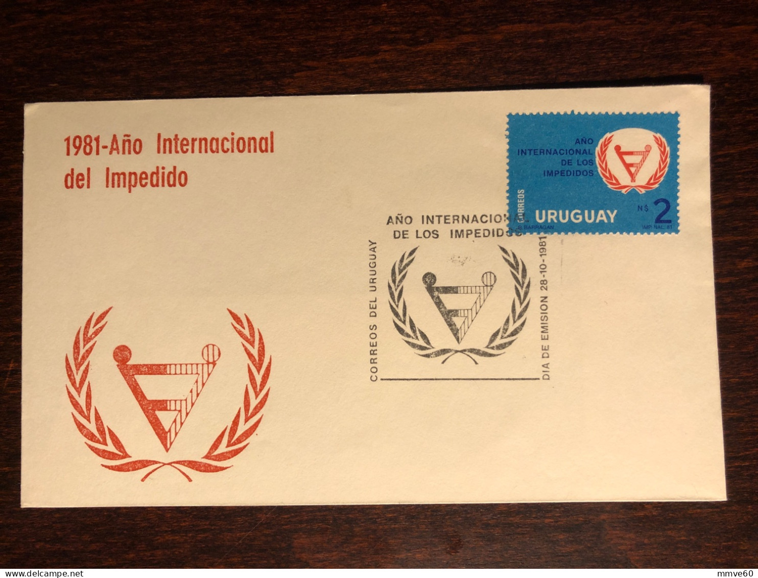 URUGUAY FDC COVER 1981 YEAR DISABLED PEOPLE HEALTH MEDICINE STAMPS - Uruguay