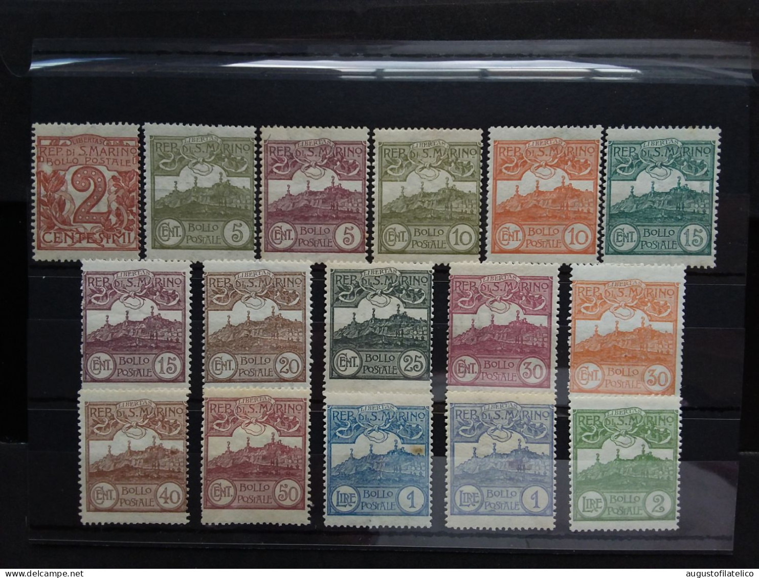 SAN MARINO - Vedute Anni 1903/25 - Nuovi ** (3 Valori *) (1 Valore Denti Scarsi) (1 Valore Puntino Ruggine) + Spese Post - Unused Stamps