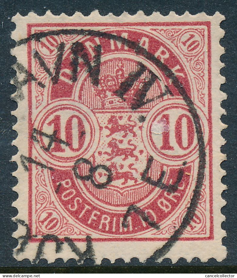 Denmark Danemark Danmark 1885: 10ø Red Arms Type, F-VF Used, AFA 35 (DCDK00632) - Used Stamps