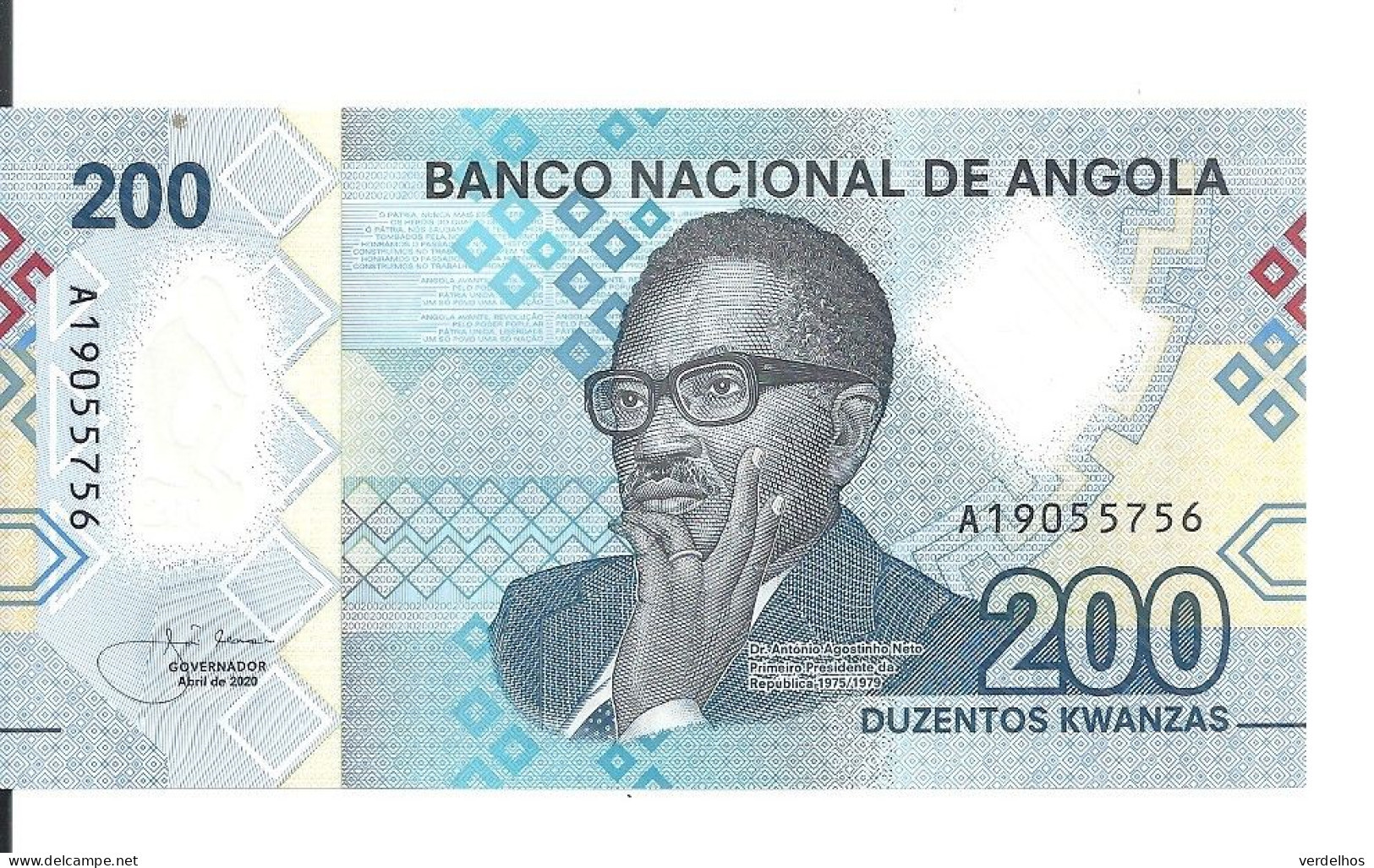 ANGOLA 200 KWANZAS 2020 UNC P 159 - Angola