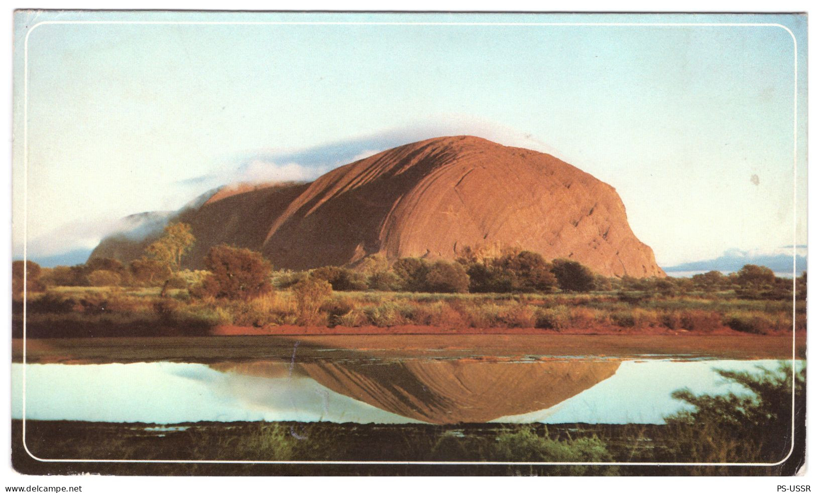 AUSTRALIA 1983 AYERS ROCK ULURU MERRY CHRISTMAS AND HAPPY NEW YEAR ! USED POSTCARD - Uluru & The Olgas