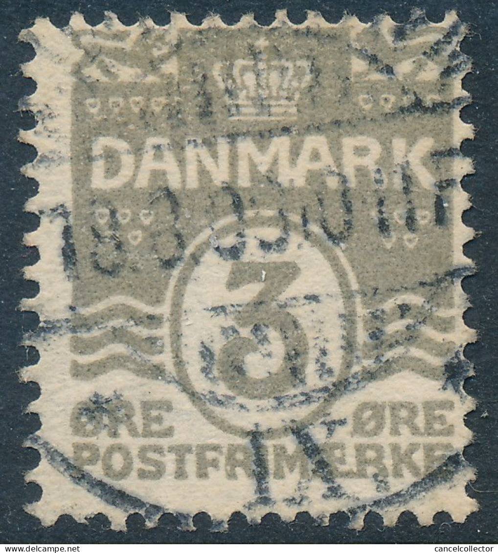 Denmark Danemark Danmark 1905: 3ø Wavy Lines VARIETY, F Used, AFA 44x (DCDK00636) - Used Stamps