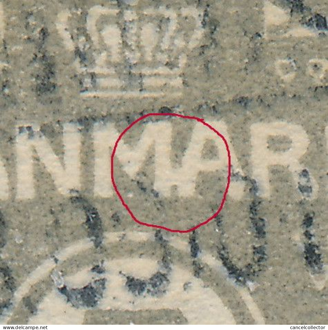Denmark Danemark Danmark 1905: 3ø Wavy Lines VARIETY, F Used, AFA 44x (DCDK00636) - Used Stamps