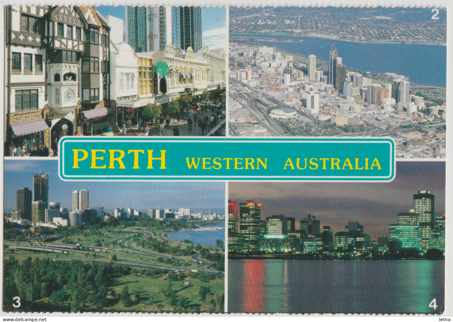 WESTERN AUSTRALIA WA City Views PERTH Nucolorvue 11PE127 Multiview Postcard C1980s - Perth