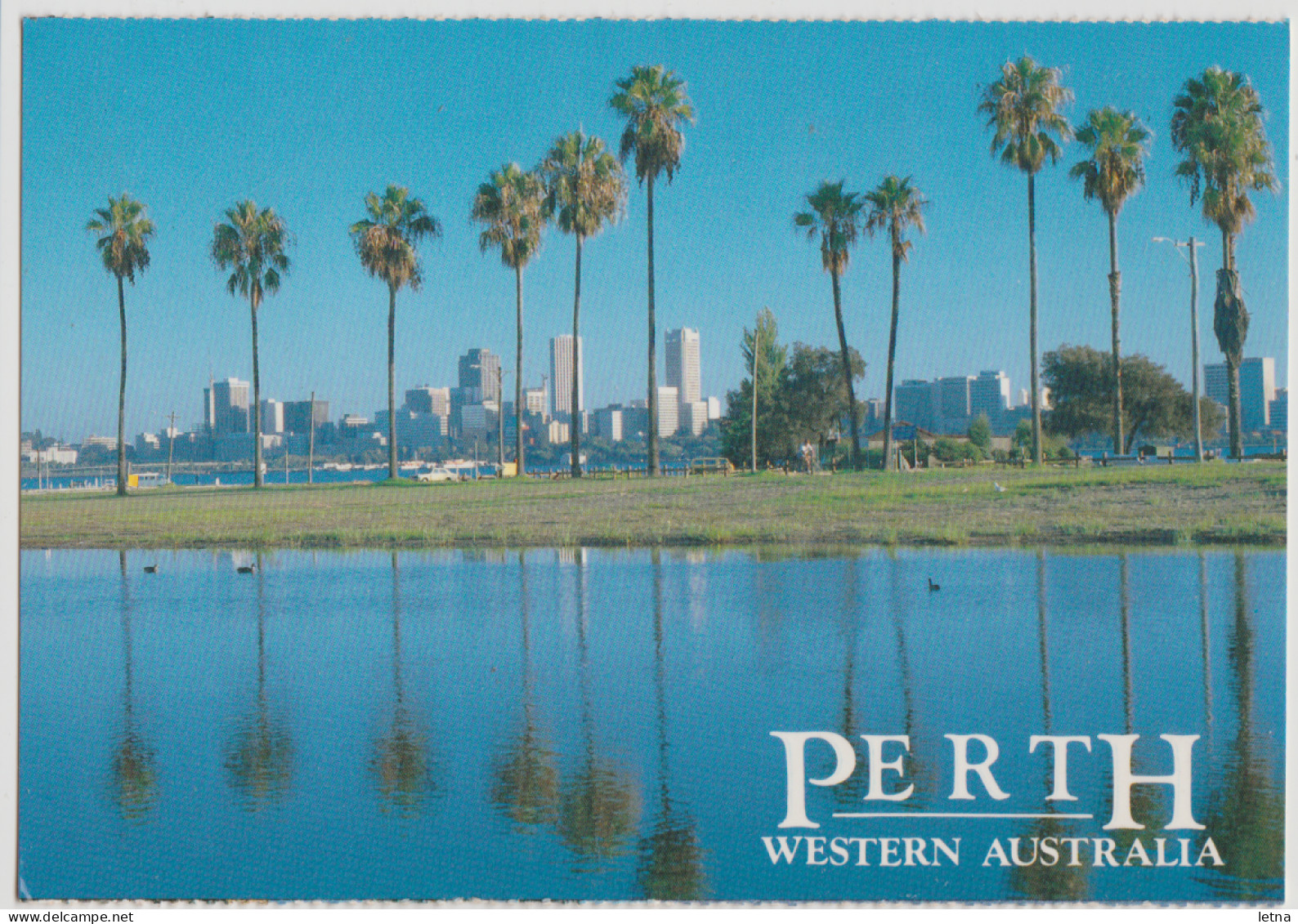 WESTERN AUSTRALIA WA City Skyline From SOUTH PERTH Nucolorvue 11PE110 Postcard C1980s - Perth