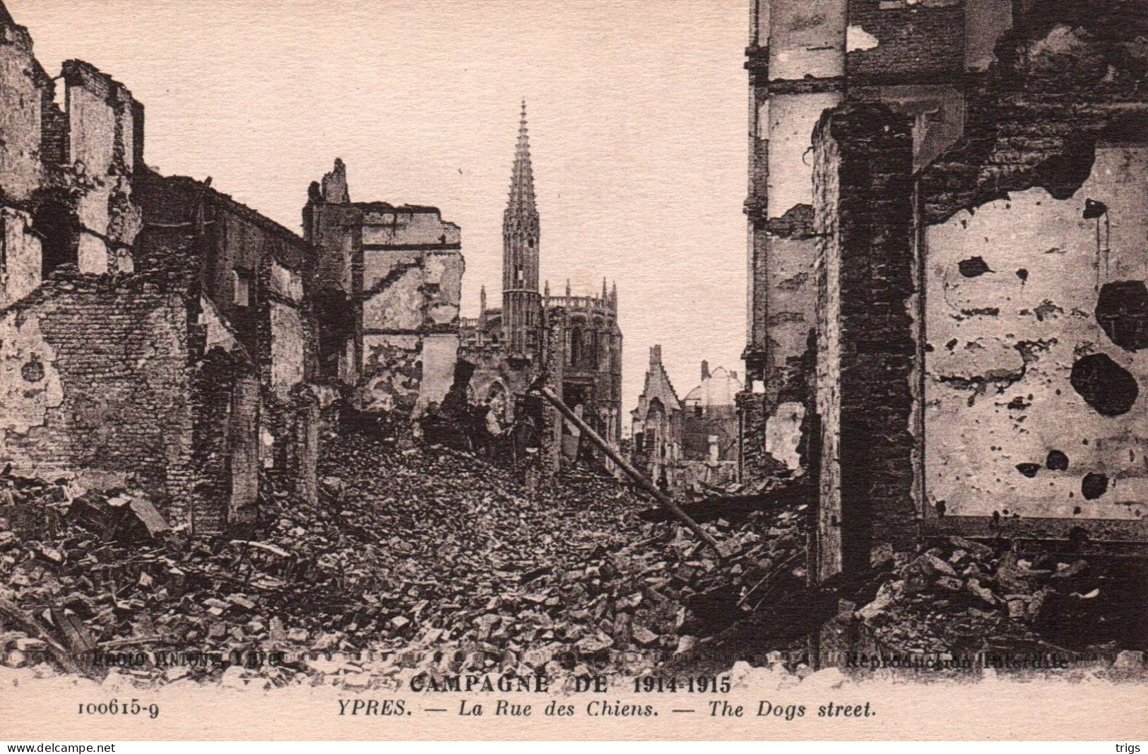 Ypres (Campagne De 1914-1915) - La Rue Des Chiens - Ieper