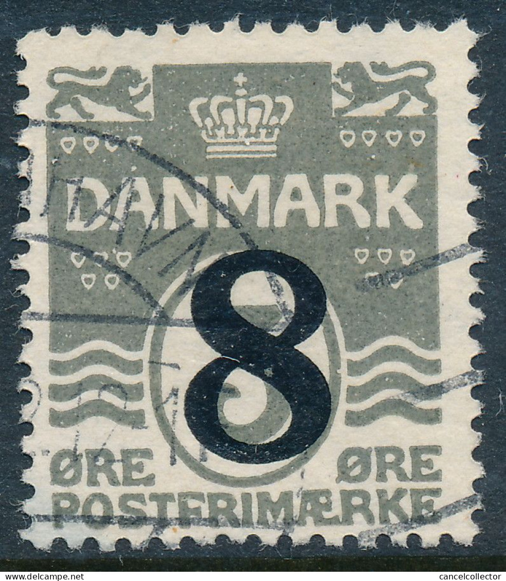 Denmark Danemark Danmark 1921: 8/3ø Grey Provisional, F-VF Used, AFA 117 (DCDK00644) - Oblitérés