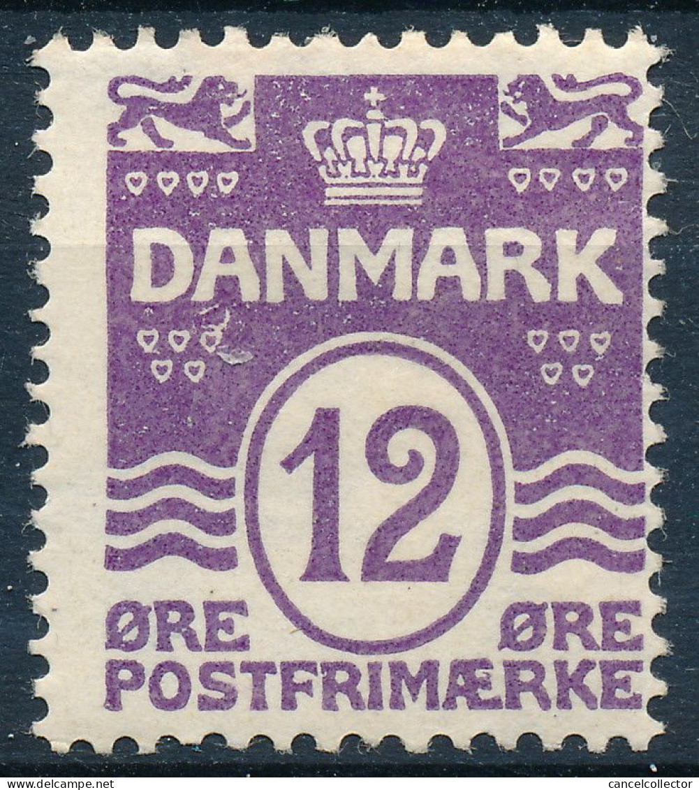 Denmark Danemark Danmark 1926: 12ø Violet Wavy Lines, F Mint H, AFA 117 (DCDK00645) - Nuevos