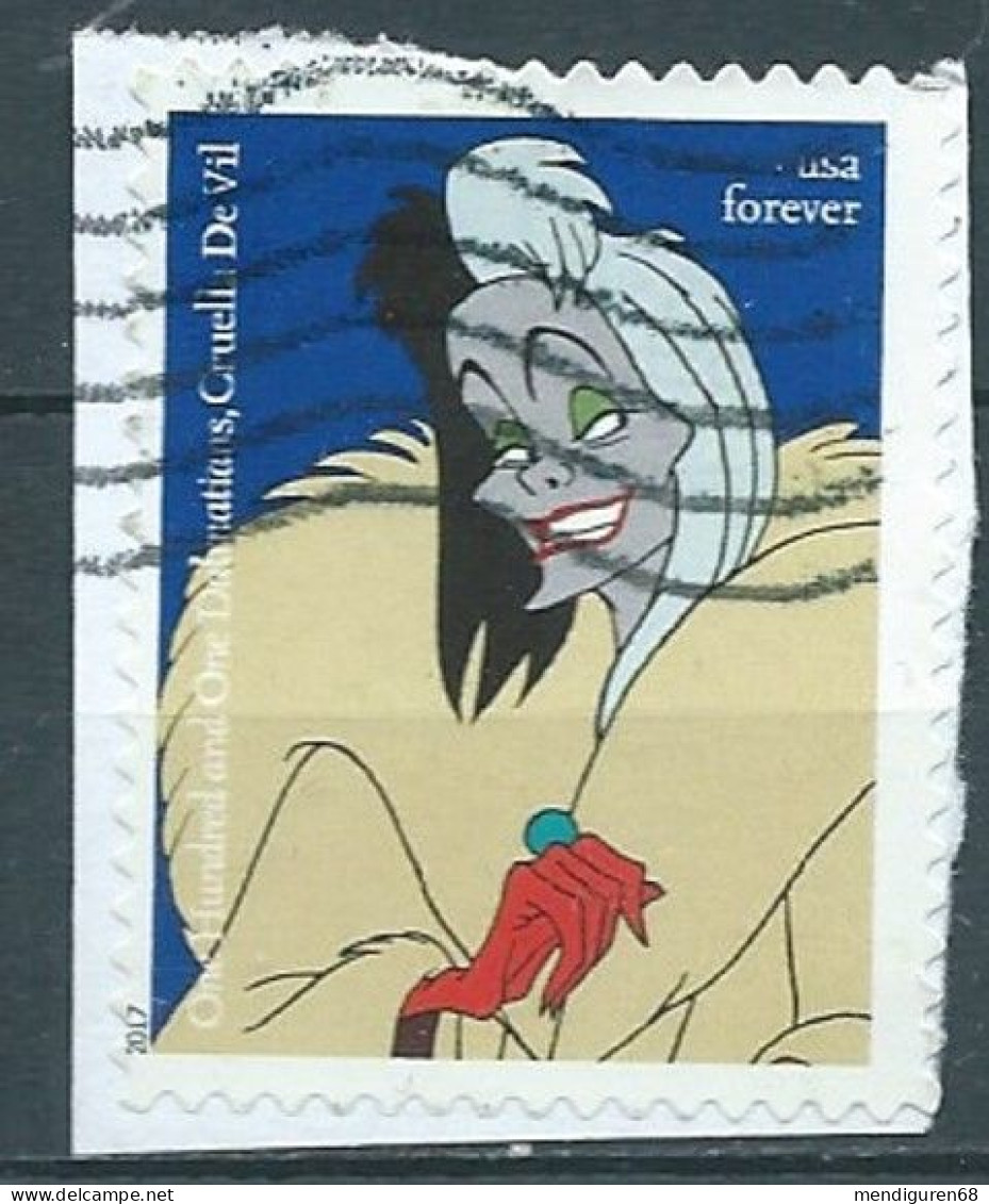 VERINIGTE STAATEN ETAS UNIS USA 2017 FROM M/S DISNEY VILLAINS: CRUELLA DE VIL F USED ON PAPER MI 5423 YT 5046 SC 5219 - Gebruikt