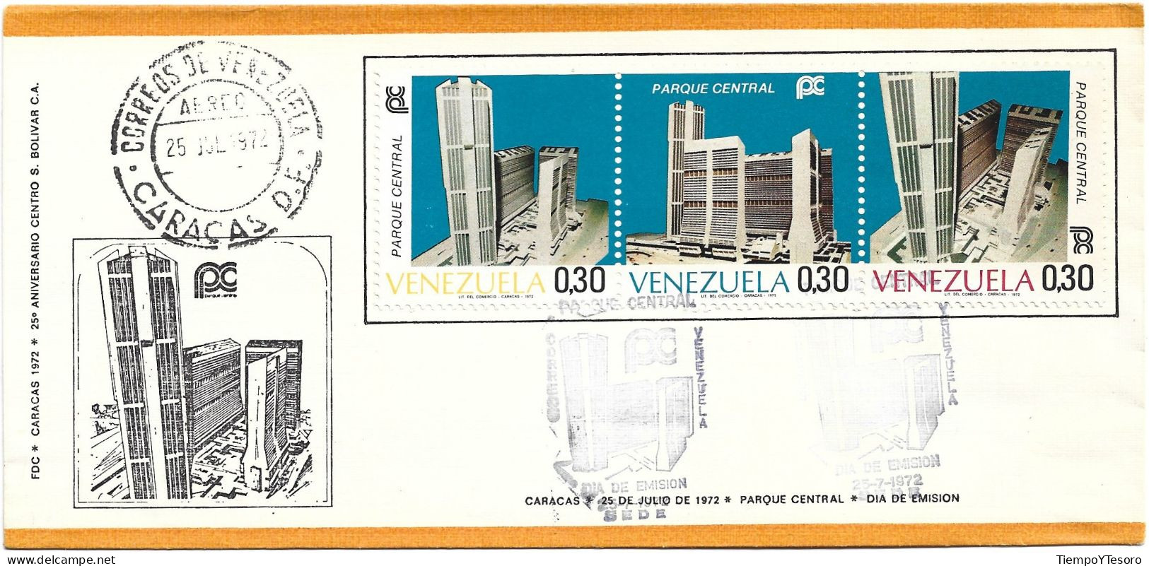 FDC - Venezuela, Caracas, 1972, N°1520 - Venezuela