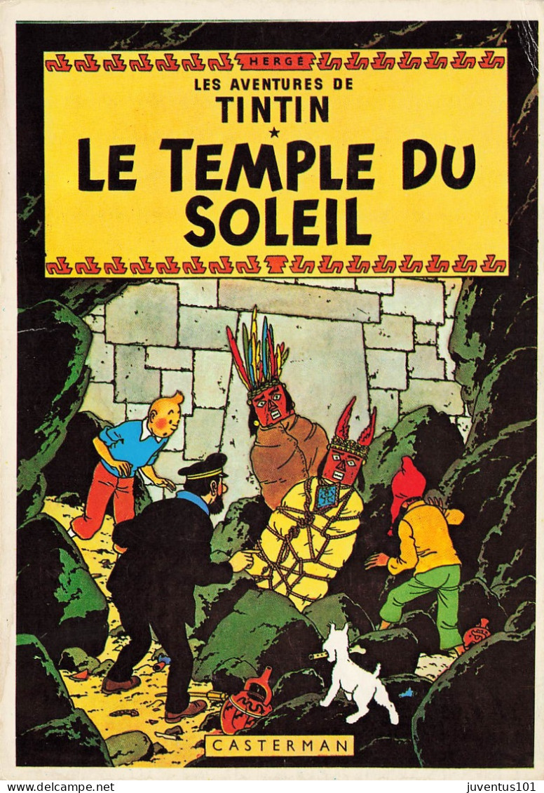 CPSM Dessin De Hergé-Les Aventures De Tintin-Le Temple Du Soleil    L2782 - Comics