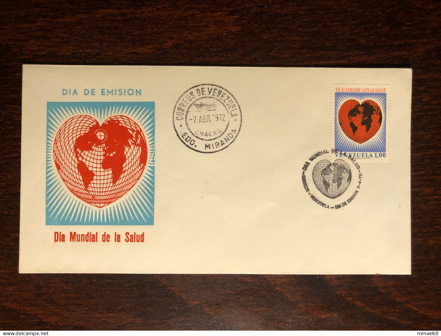 VENEZUELA FDC COVER 1972 YEAR CARDIOLOGY HEART HEALTH MEDICINE STAMPS - Venezuela