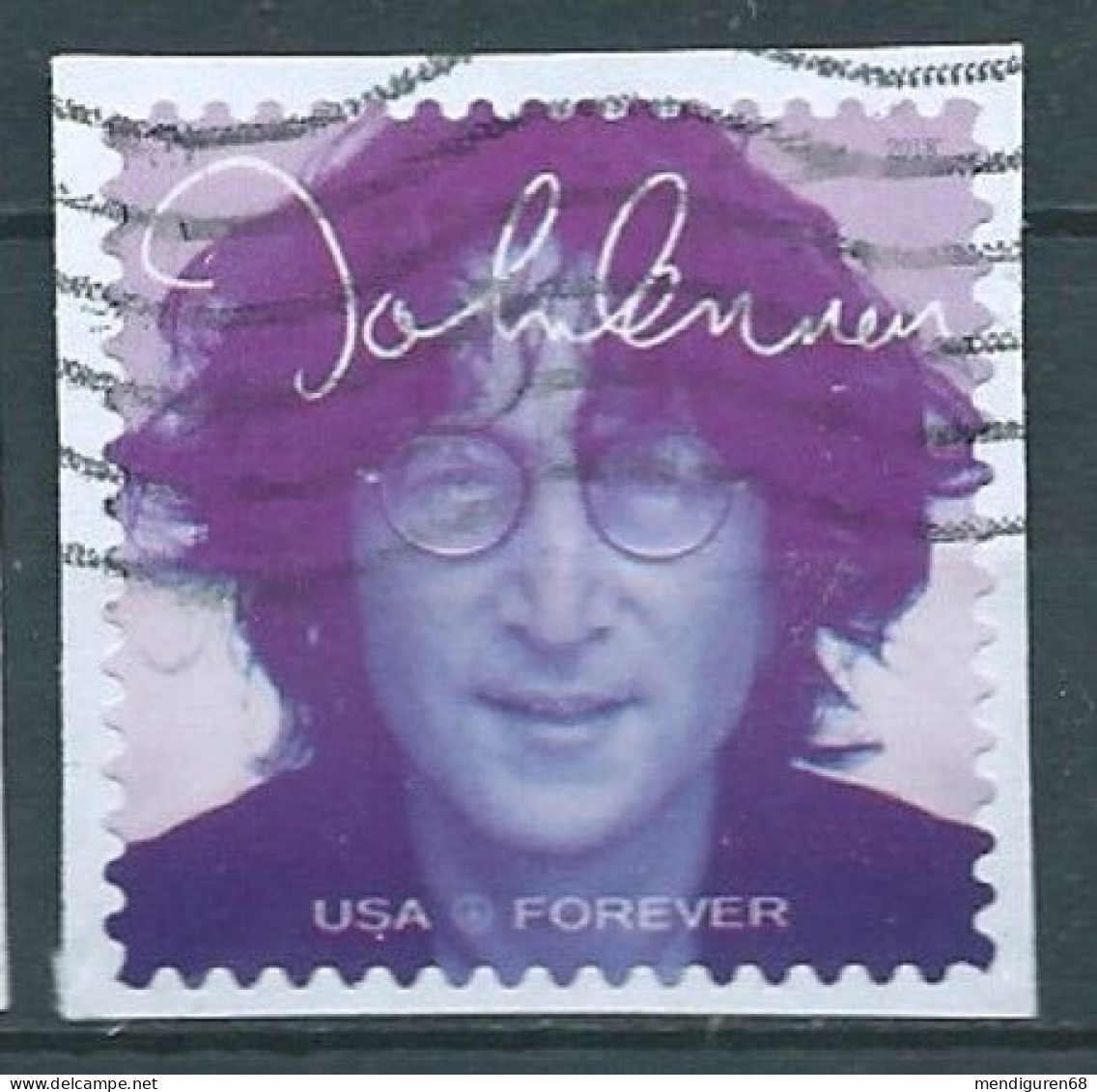 VEREINIGTE STAATEN ETATS UNIS USA 2018 JOHN LENNON VIOLET F USED ON PAPER SN 5314 MI 5534 YT 5152 SN - Used Stamps