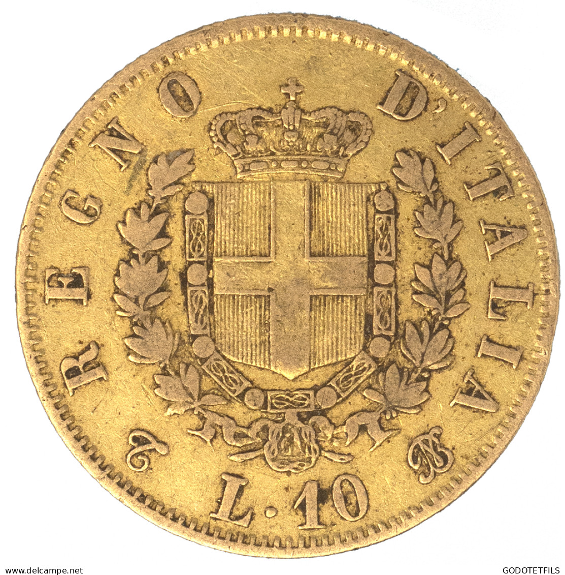 Italie-10 Lire Victor Emmanuel II 1863 Turin - 1861-1878 : Victor Emmanuel II