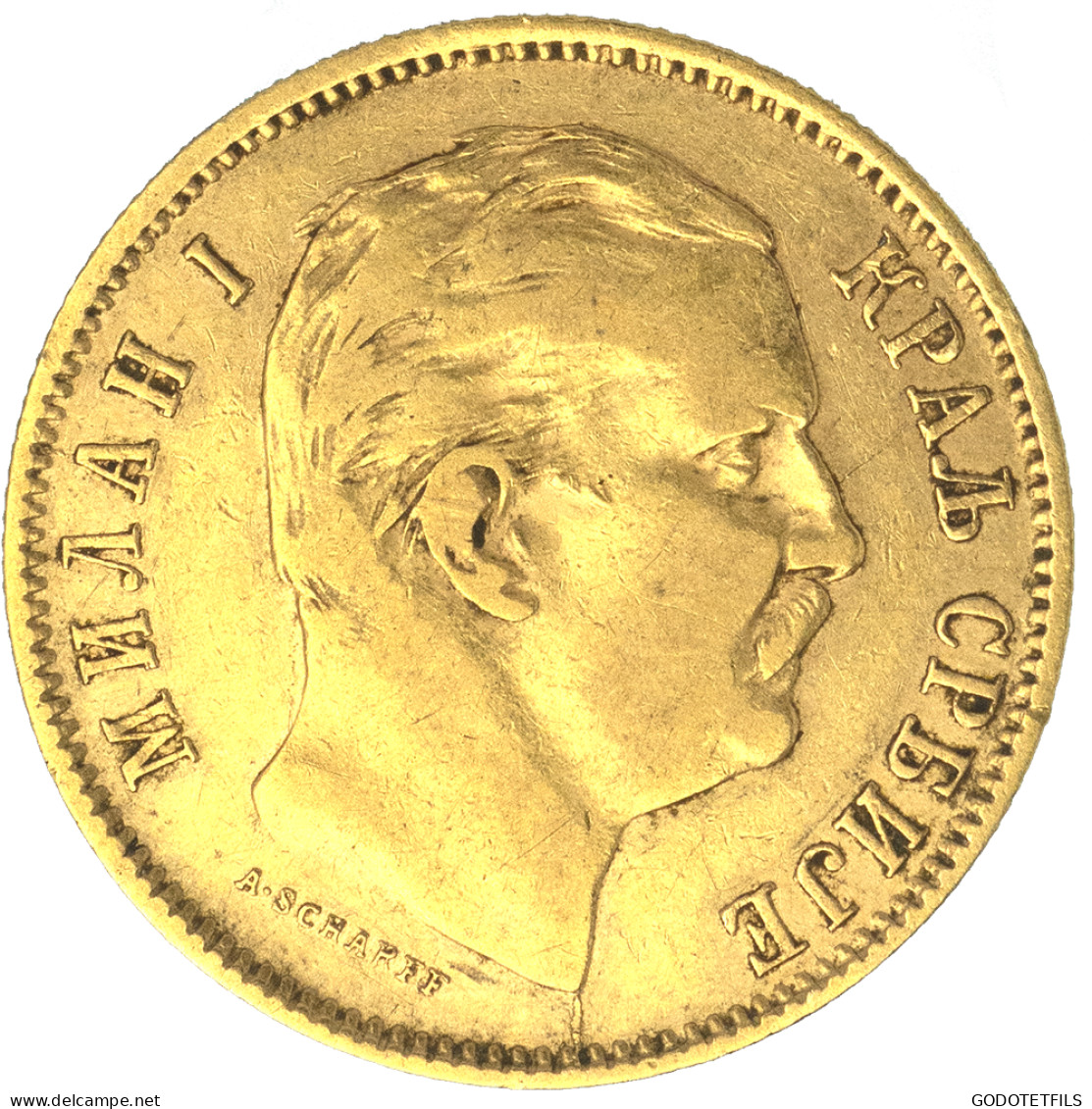 Serbie-10 Dinars Milan IV Obenovic 1882 Vienne - Serbia