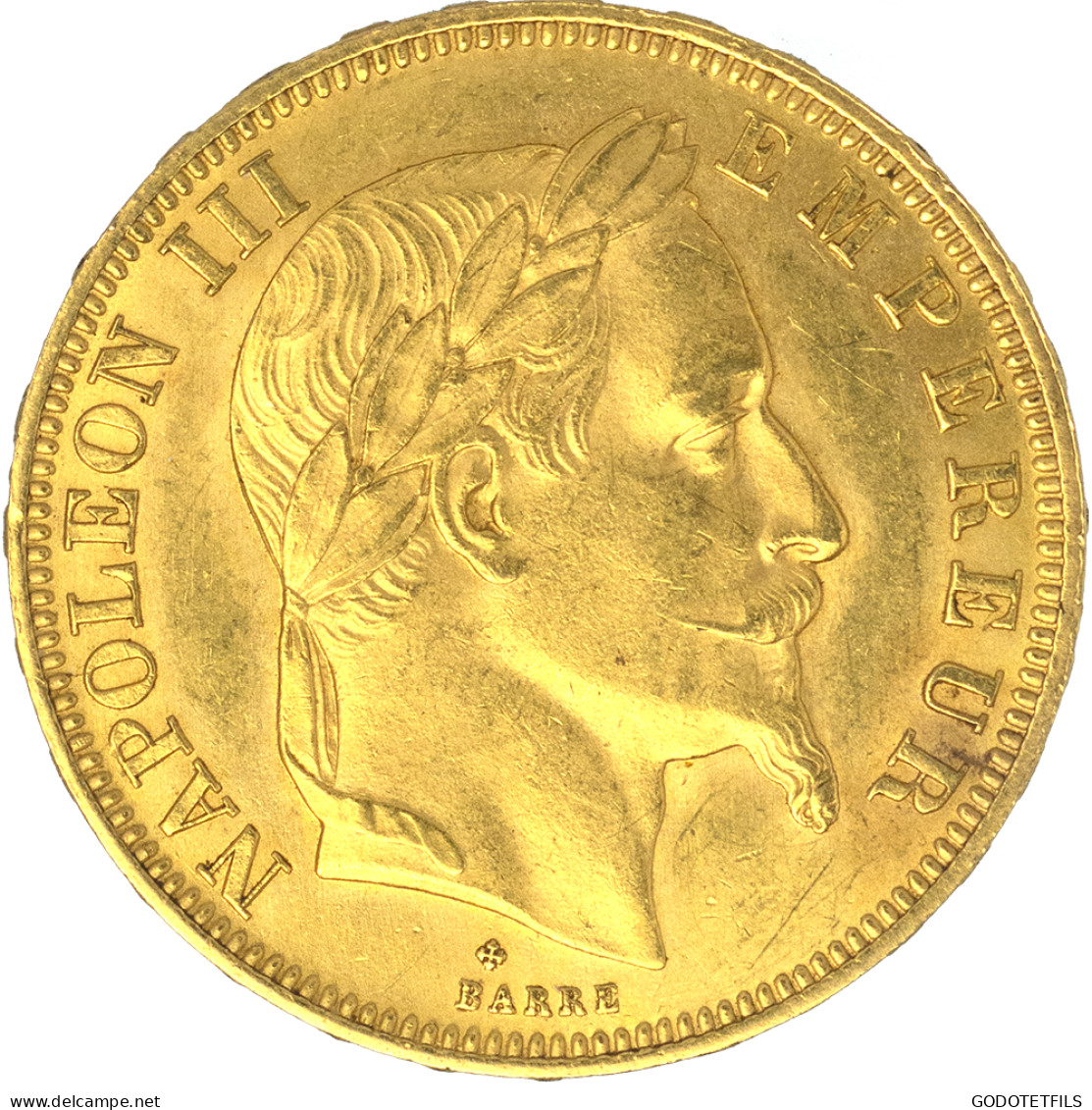 Second-Empire-50 Francs Napoléon III Tête Laurée 1867 Strasbourg - 50 Francs (oro)