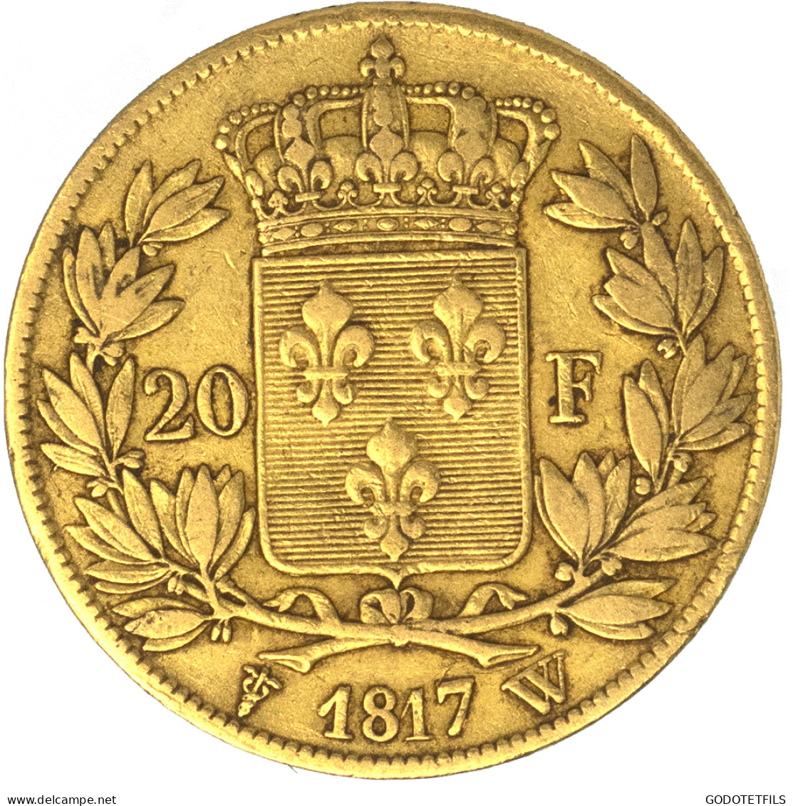 Louis XVIII-20 Francs 1817 Lille - 20 Francs (goud)