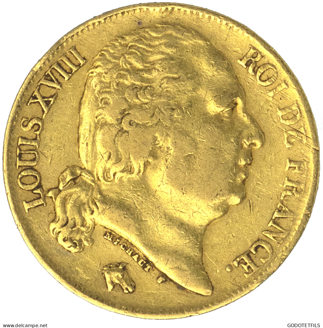 Louis XVIII-20 Francs 1820 Perpignan - 20 Francs (oro)