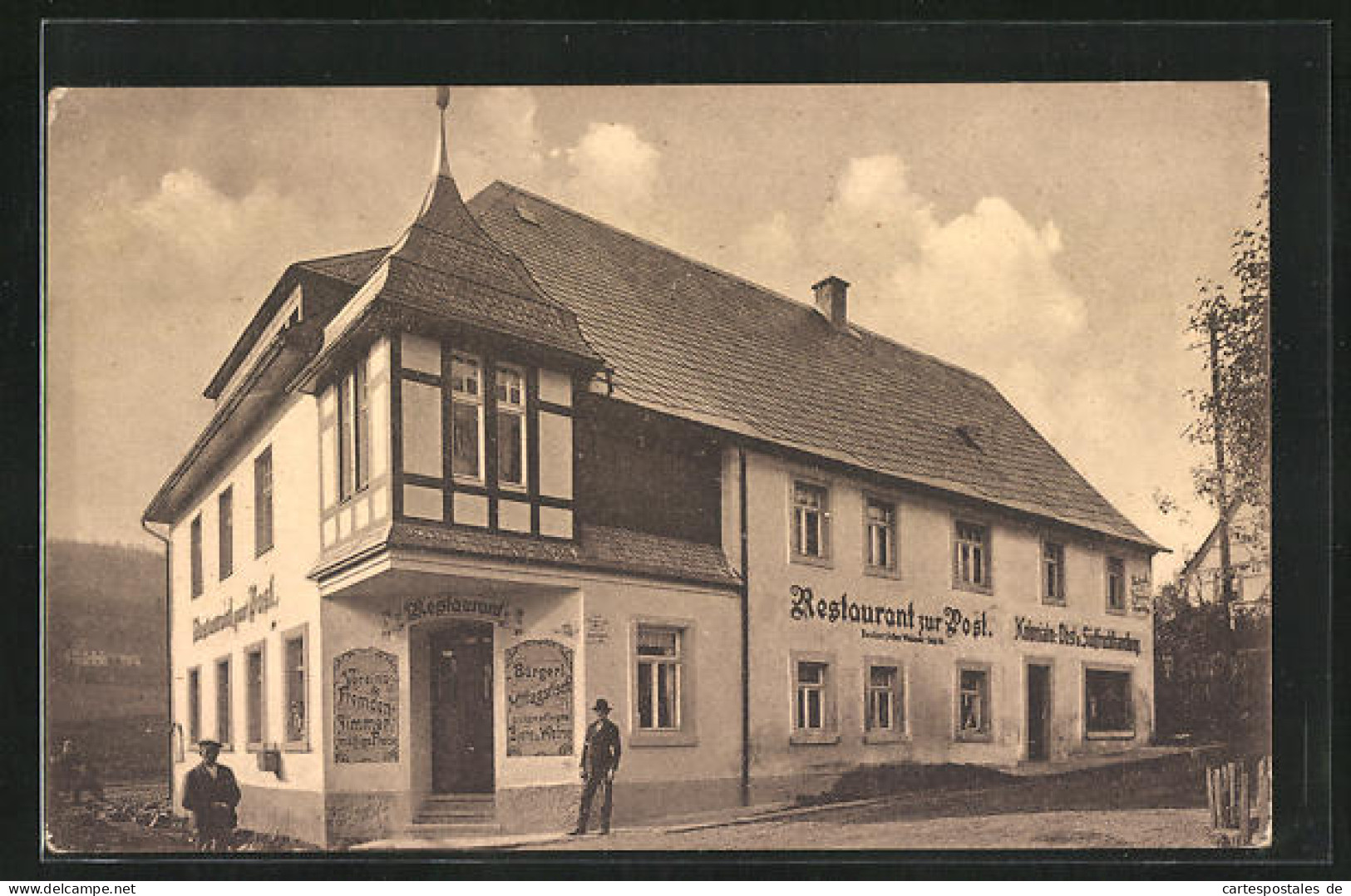 AK Neuhausen /Bez. Dresden, Restaurant Zur Post  - Neuhausen (Erzgeb.)