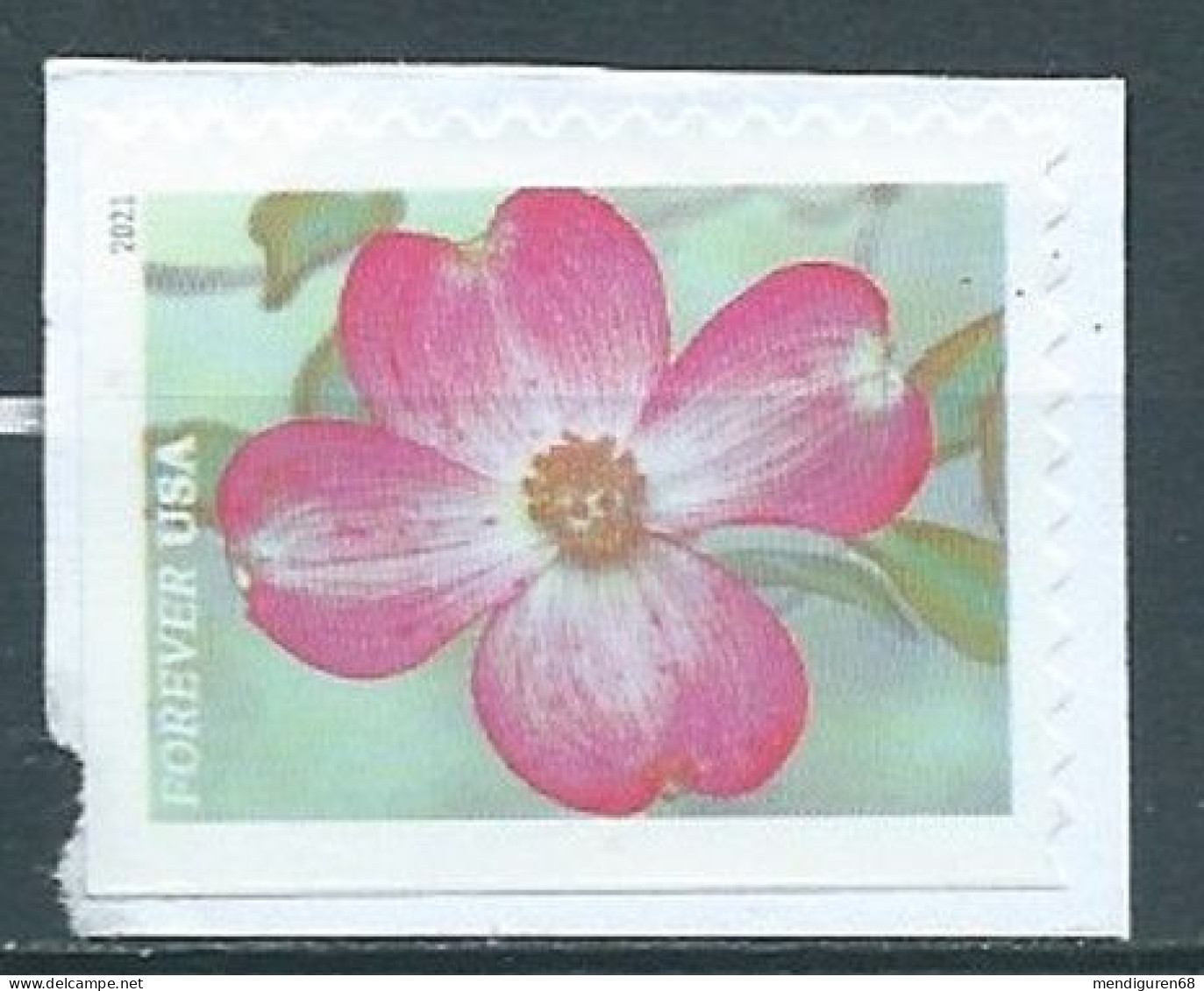 VEREINIGTE STAATEN ETATS UNIS USA 2021 GARDEN FLOWERS: PINK DOGWOOD F USED ON PAPER SC 5558 MI 5791 YT 5400 - Usados