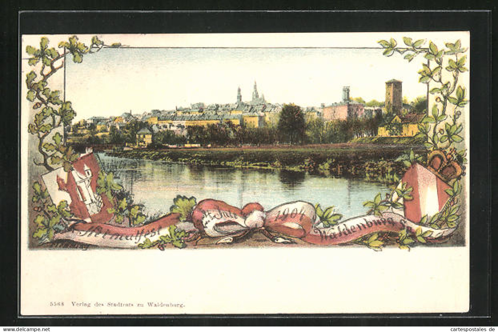 AK Waldenburg, Heimatfest 1904, Festpostkarte  - Waldenburg (Sachsen)