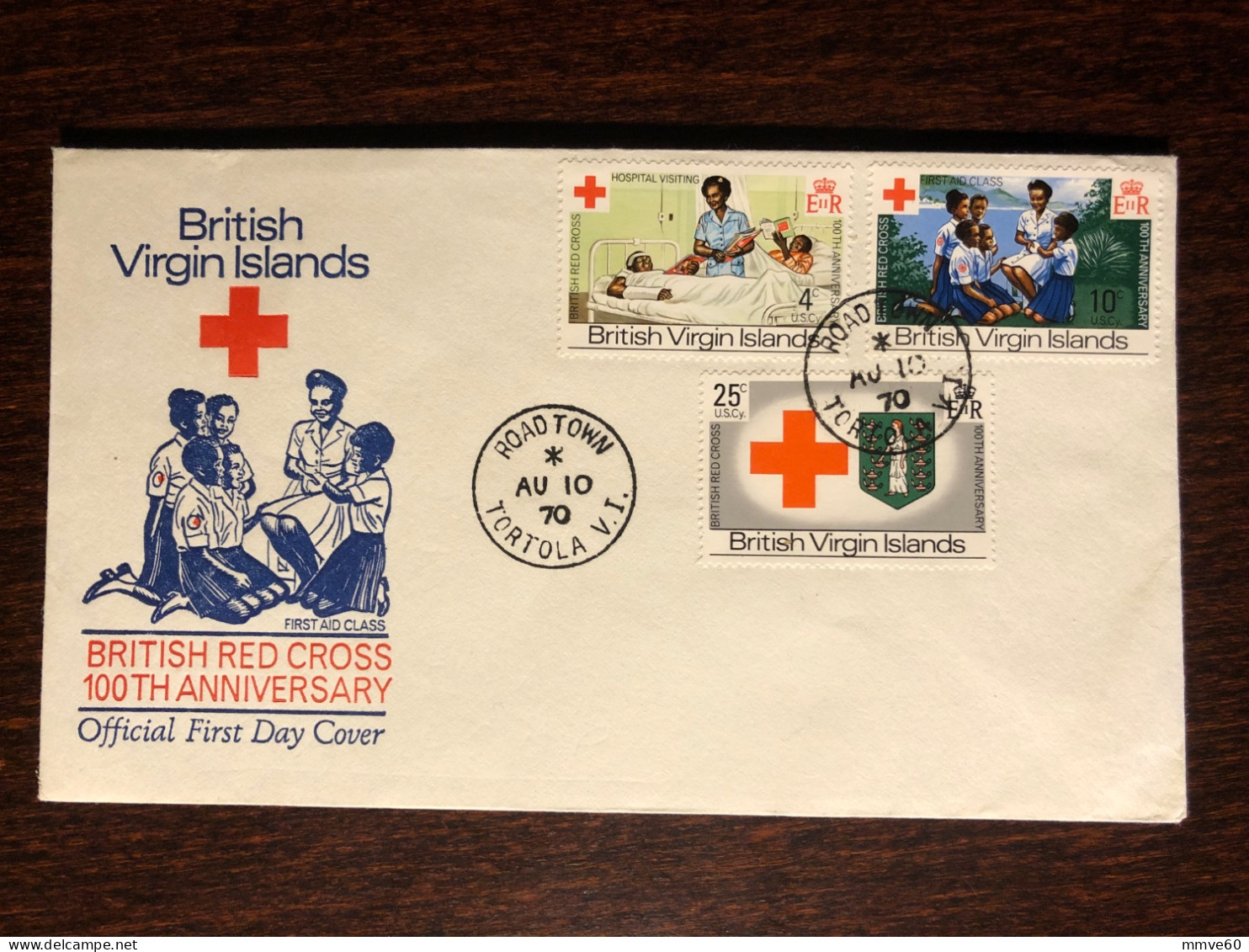 VIRGIN ISLANDS FDC COVER 1970 YEAR RED CROSS HEALTH MEDICINE STAMPS - Iles Vièrges Britanniques