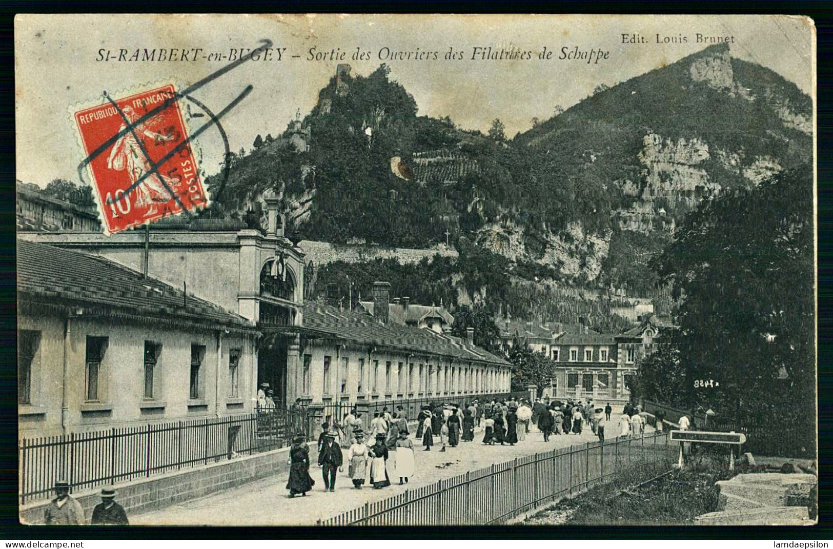 A69  FRANCE CPA ST RAMBERT EN BUGEY - SORTIE DES OUVRIES DES FILATURES DE SCHAPPE - Verzamelingen & Kavels