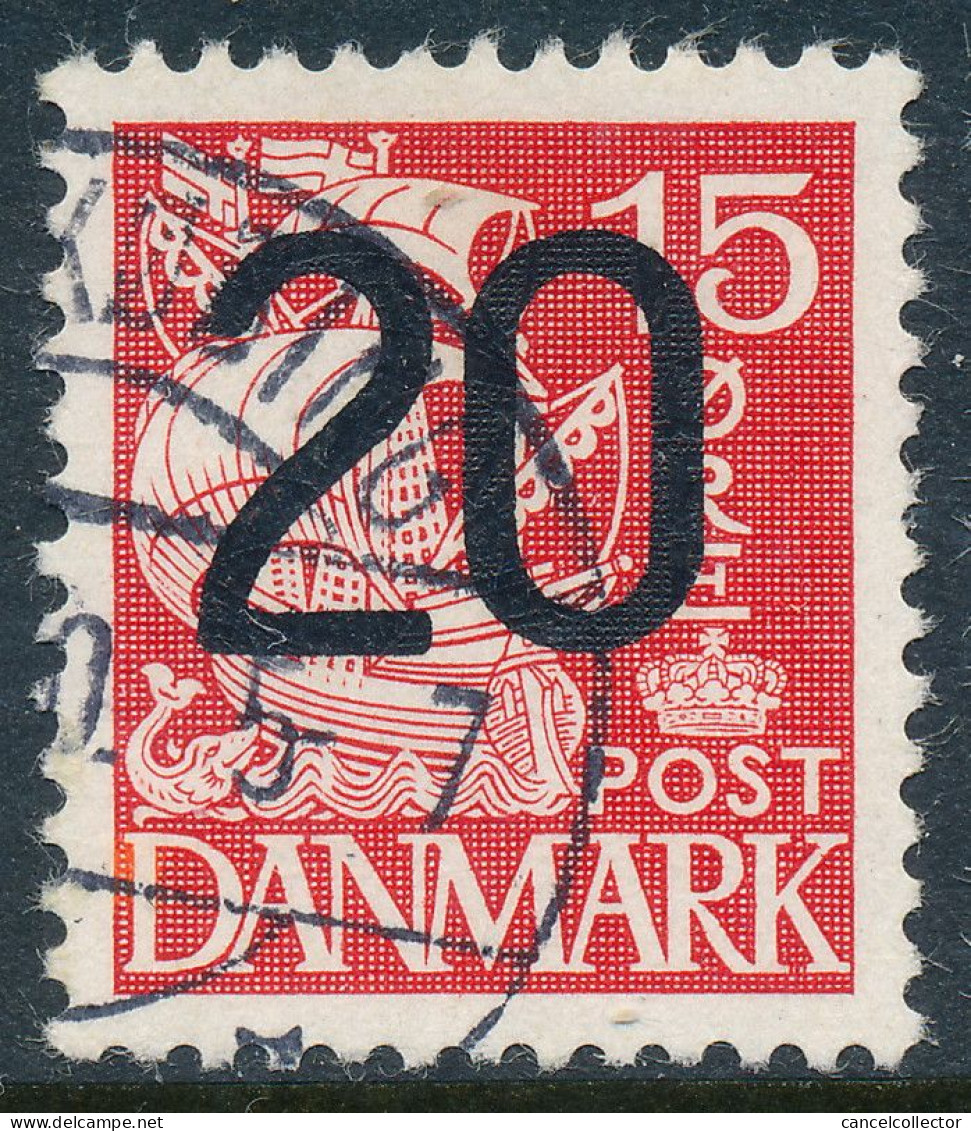 Denmark Danemark Danmark 1940: 20/15ø Provisional Type IIa, VF Used, AFA 264a (DCDK00651) - Oblitérés