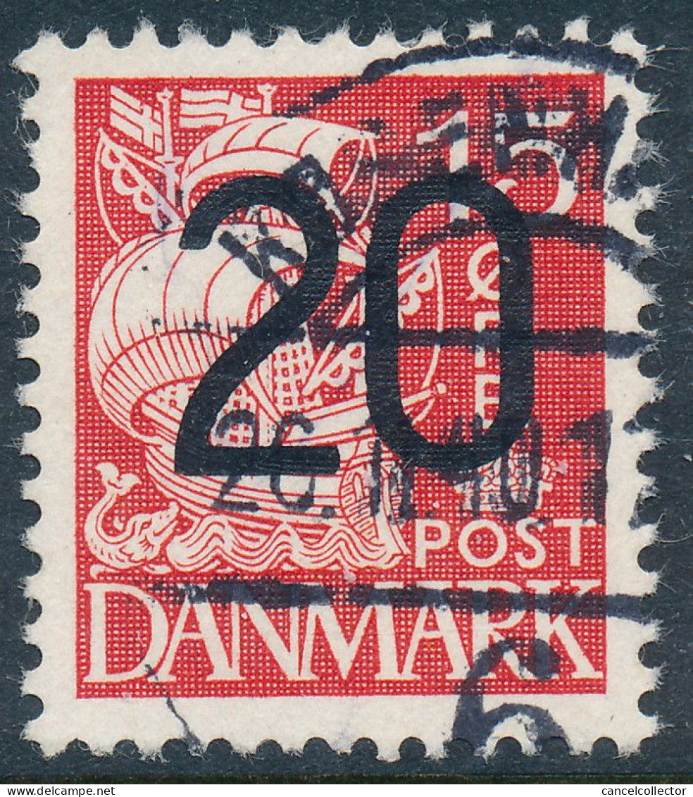 Denmark Danemark Danmark 1940: 20/15ø Provisional Type IIa, VF Used, AFA 264a (DCDK00653) - Oblitérés