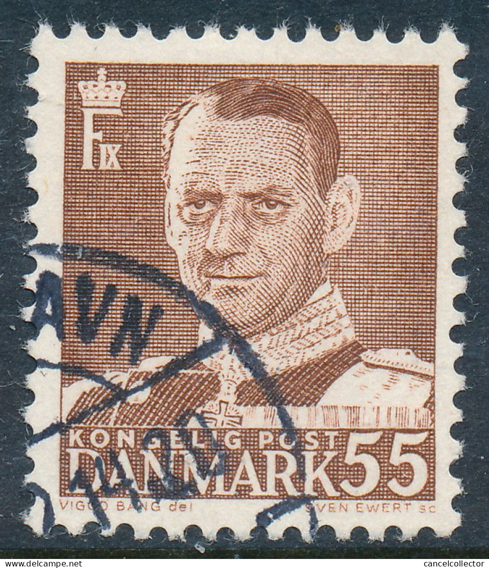 Denmark Danemark Danmark 1951: 55ø Brown Frederik IX, VF Used, AFA 327 (DCDK00654) - Used Stamps