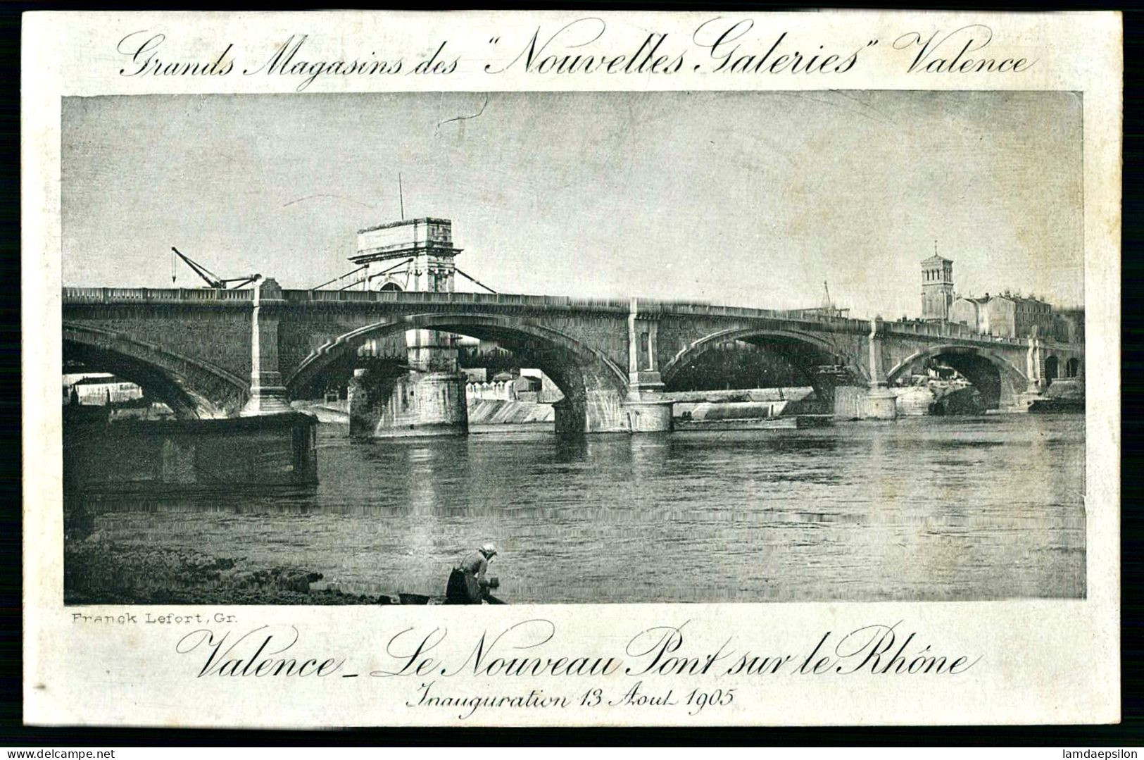 A69  FRANCE CPA VALENCE - LE NOUVEAU PONT SUR LE RHONE - Collections & Lots