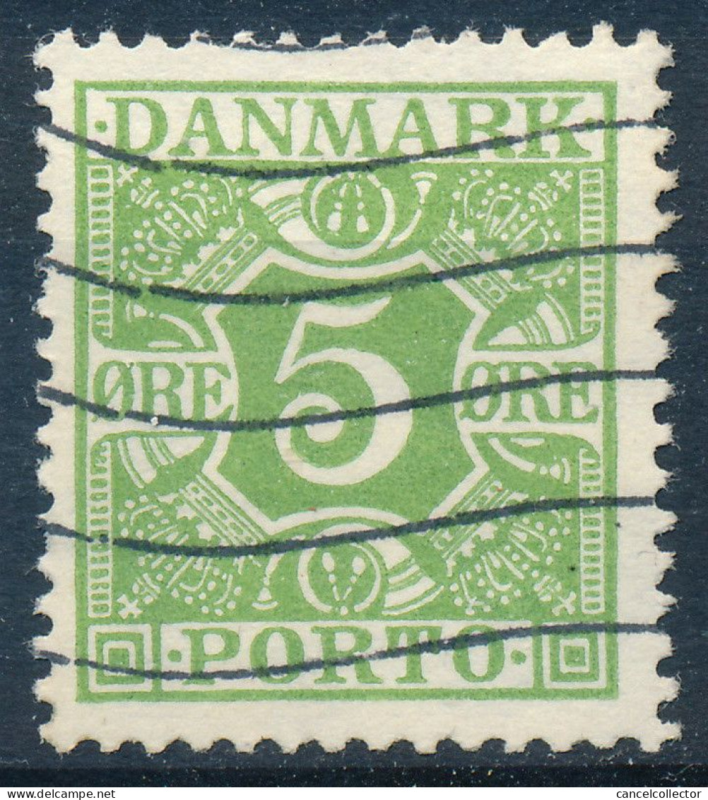 Denmark Danemark Danmark 1930: 5ø Yellow-green Porto Postage Due, F-VF Used, AFA P20 (DCDK00658) - Strafport