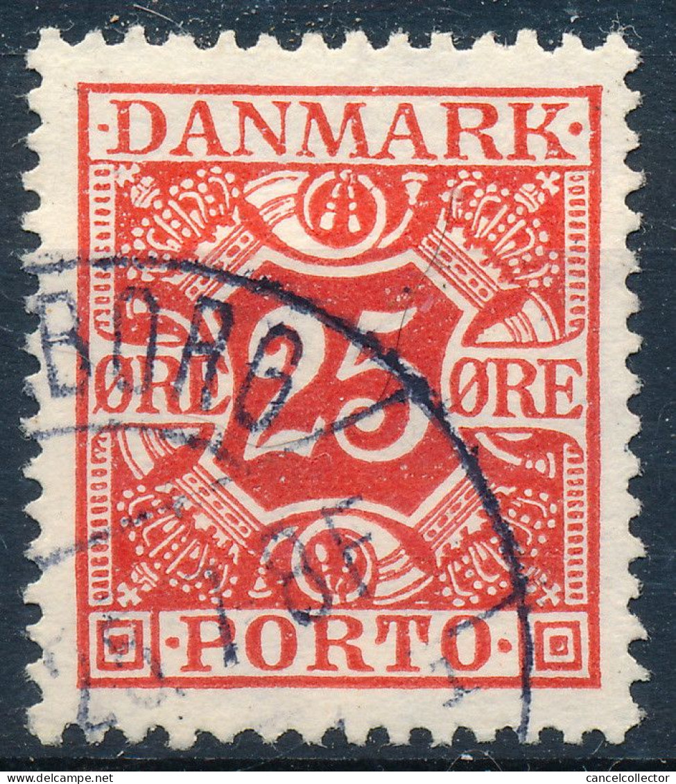 Denmark Danemark Danmark 1923: 25ø Red Porto, VF Used, AFA Porto 14 (DCDK00660) - Port Dû (Taxe)