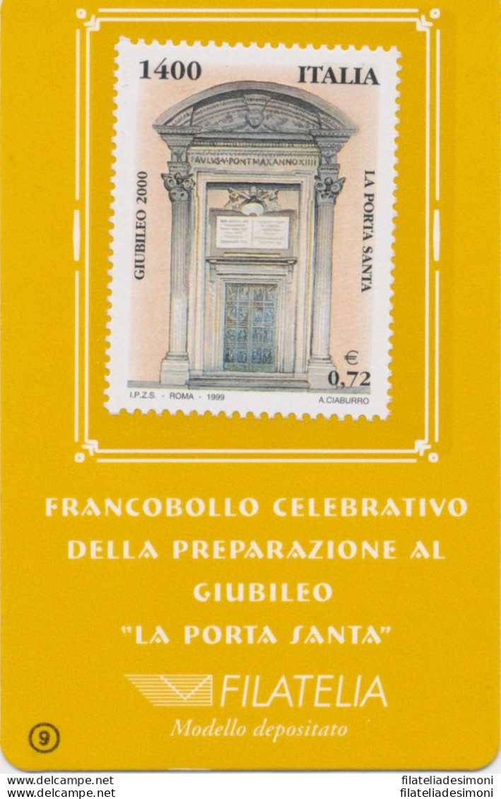 1999 Italia - Repubblica , Tessera Filatelica , Porta Santa,  0,72€ - Tessere Filateliche