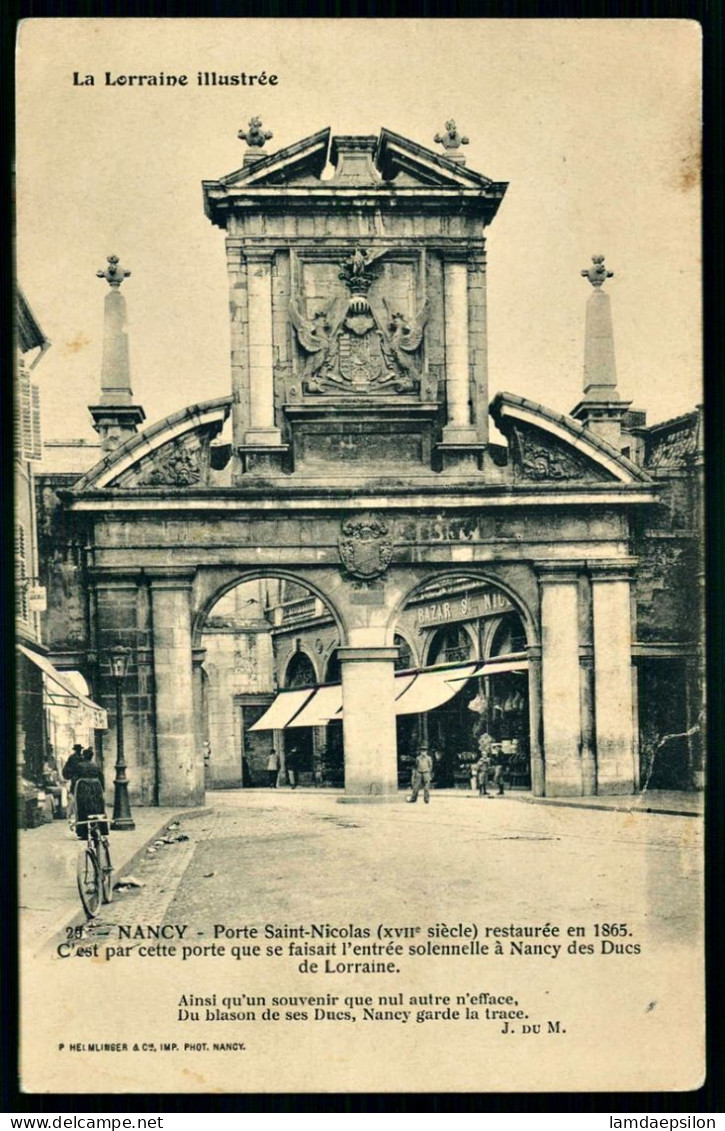 A69  FRANCE CPA NANCY - PORTE SAINT NICOLAS - Collections & Lots