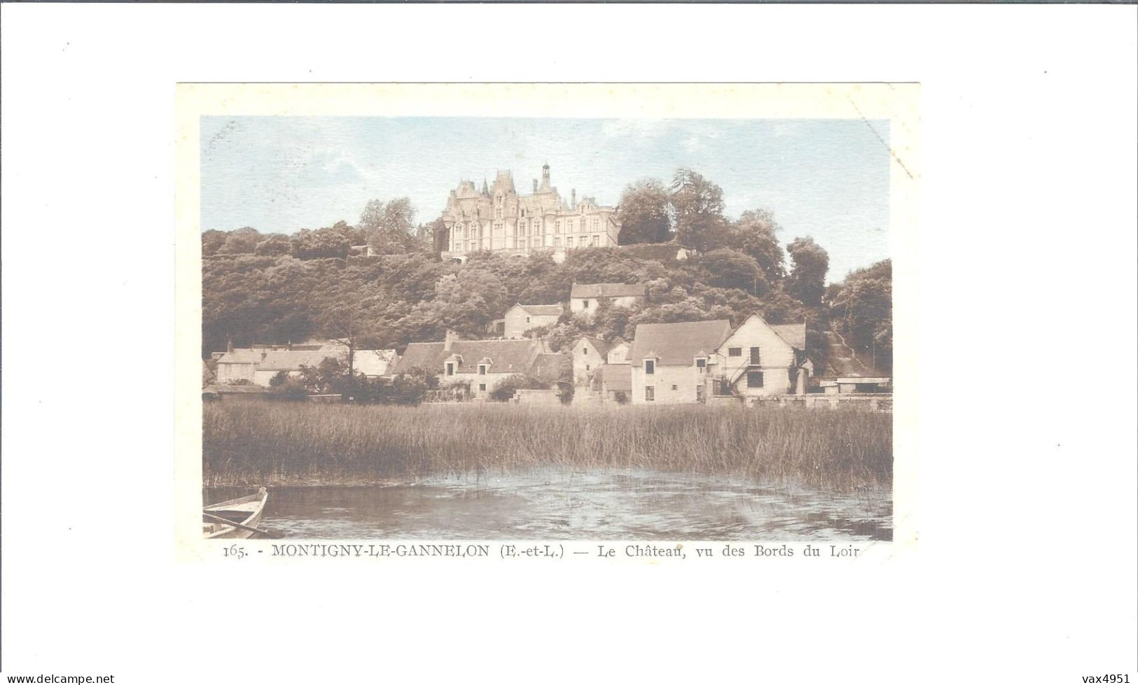 MONTIGNY LE GANNELON   Le Chateau Vu Des Bords Du Loir      ///     A SAISIR    ///// - Montigny-le-Gannelon