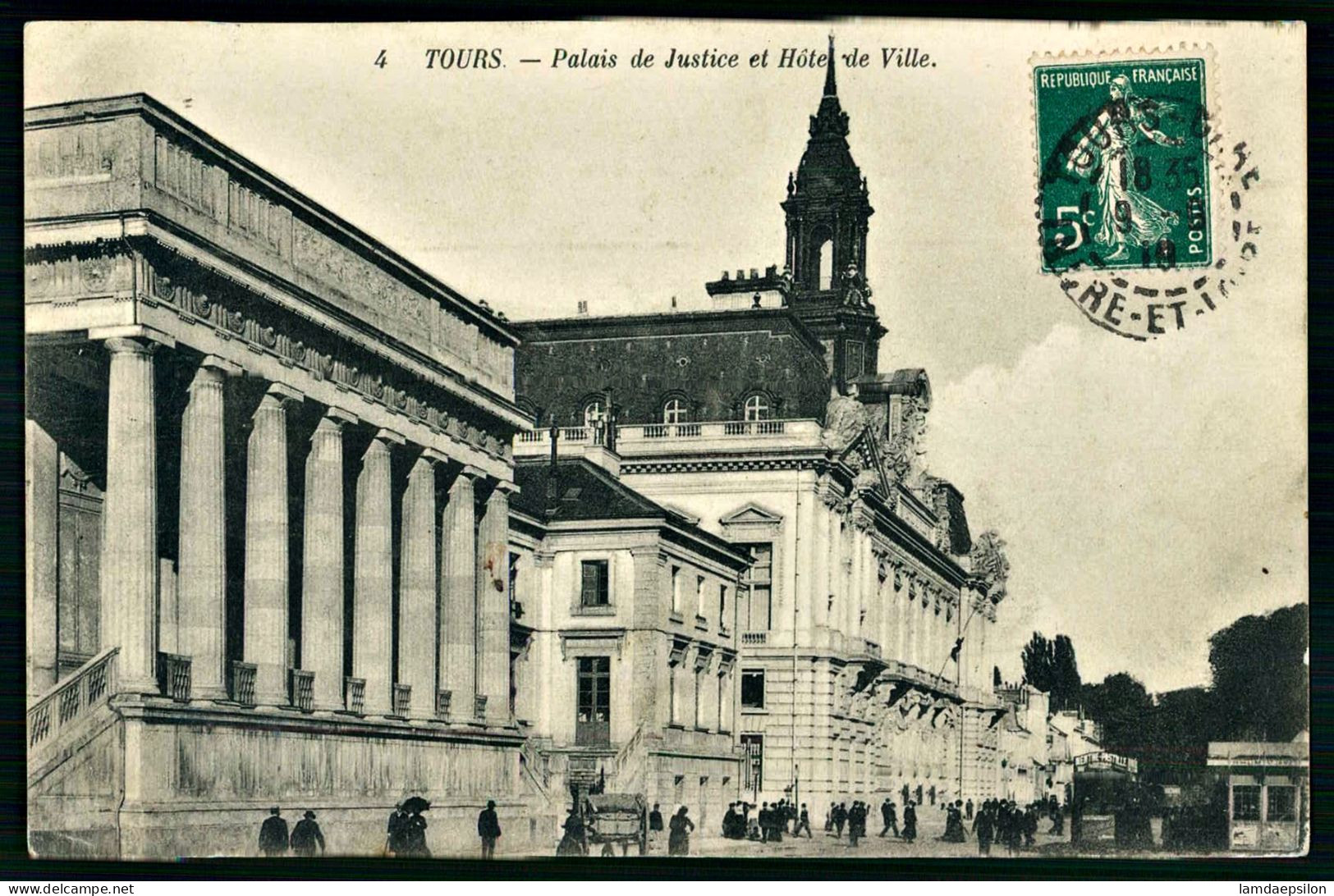 A69  FRANCE CPA TOURS - PALAIS DE JUSTICE ET HOTEL DE VILLE - Verzamelingen & Kavels