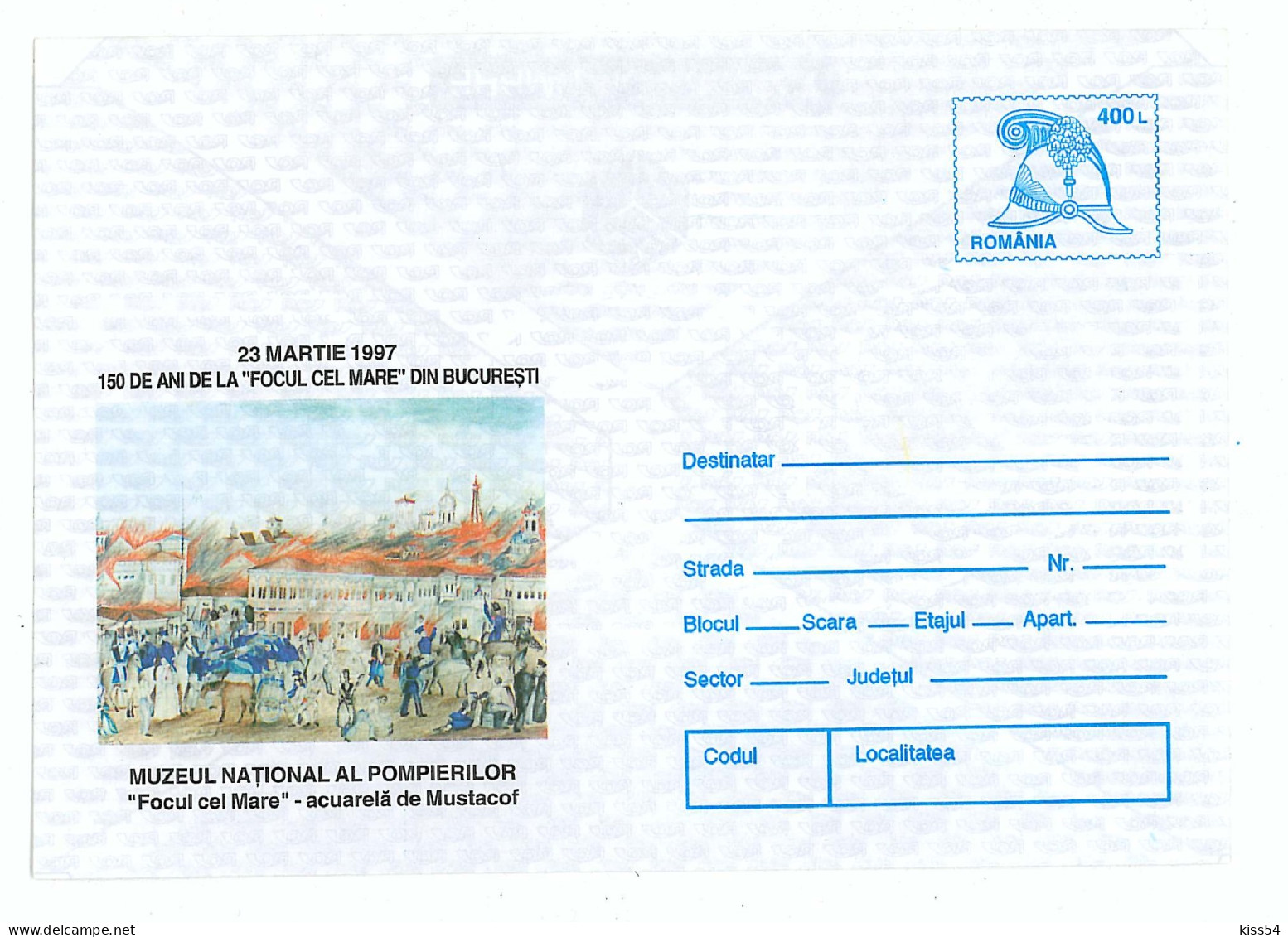 IP 97 - 37 Pompieri, FIREMEN, Romania - Stationery - Unused - 1997 - Postal Stationery